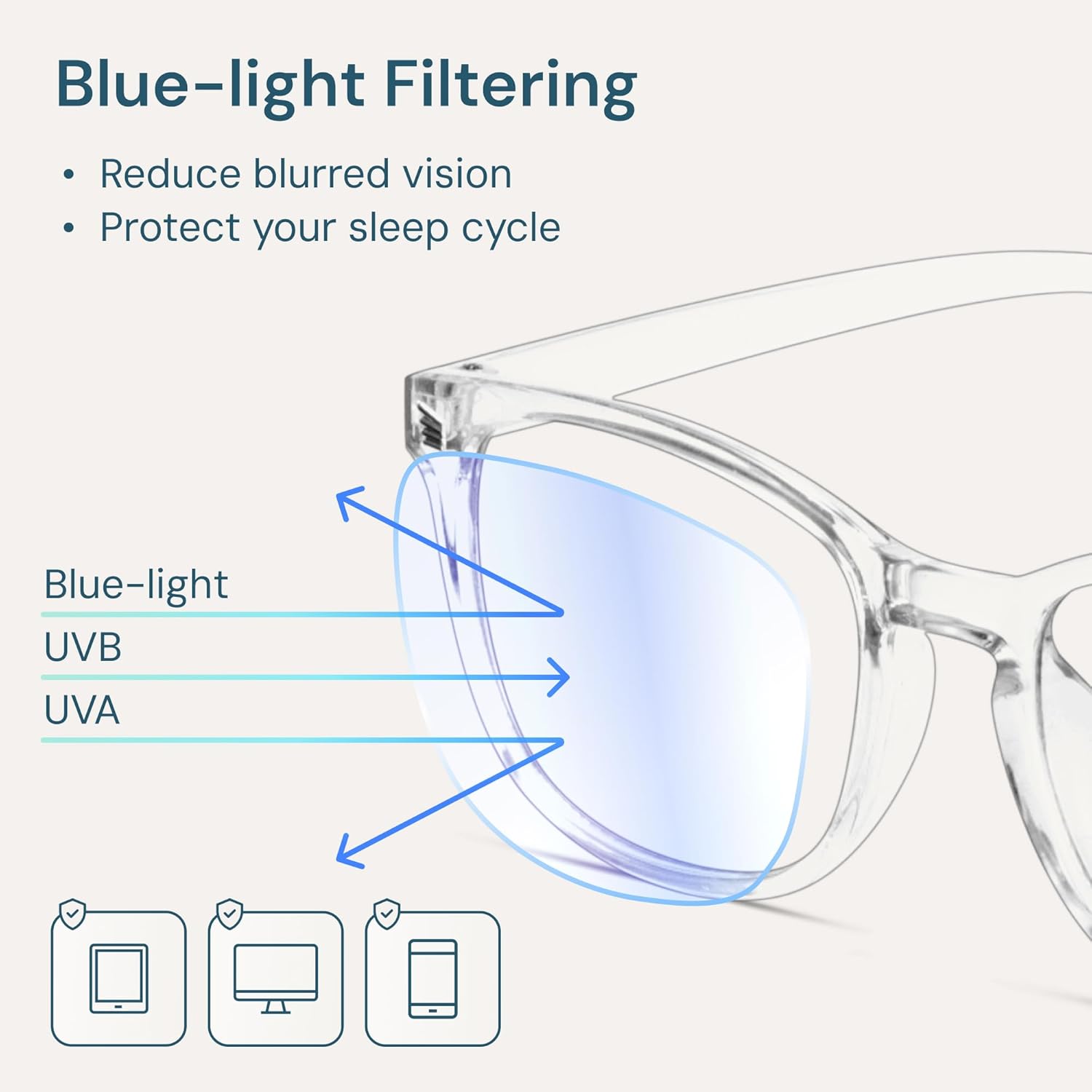 Blue Light Blocking Glasses - Fashion Square Eyeglasses, Anti UV Ray Computer Gaming Glasses Blue Blockers for Women/Men - Image 3
