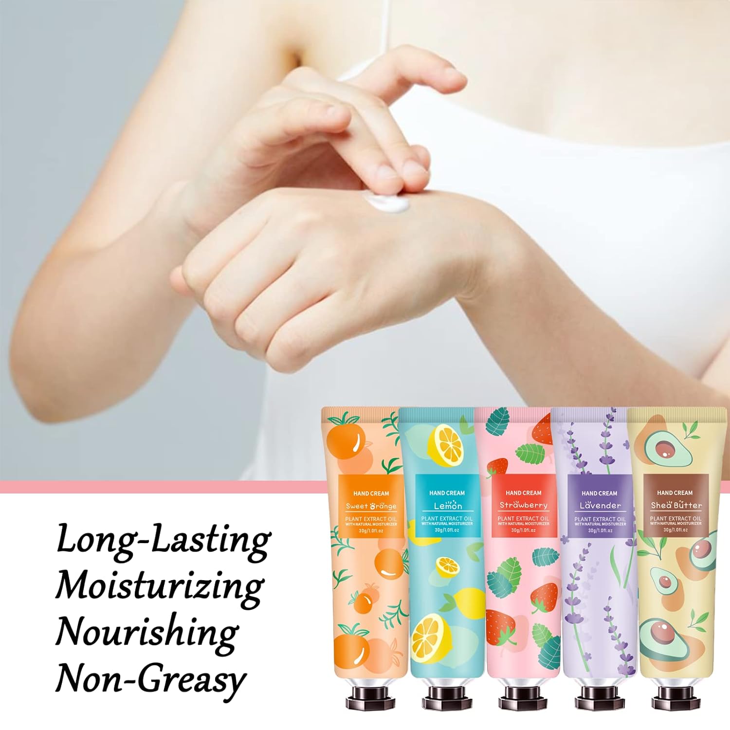 10 Pack Hand Cream for Dry Cracked Hands,Easter Basket Stuffers,Gifts for Women,Girls,Mothers Day Gifts,Teacher Appreciation Gifts,Natural Plant Fragrance Mini Hand Lotion Moisturizing Hand Care Cream - Image 6