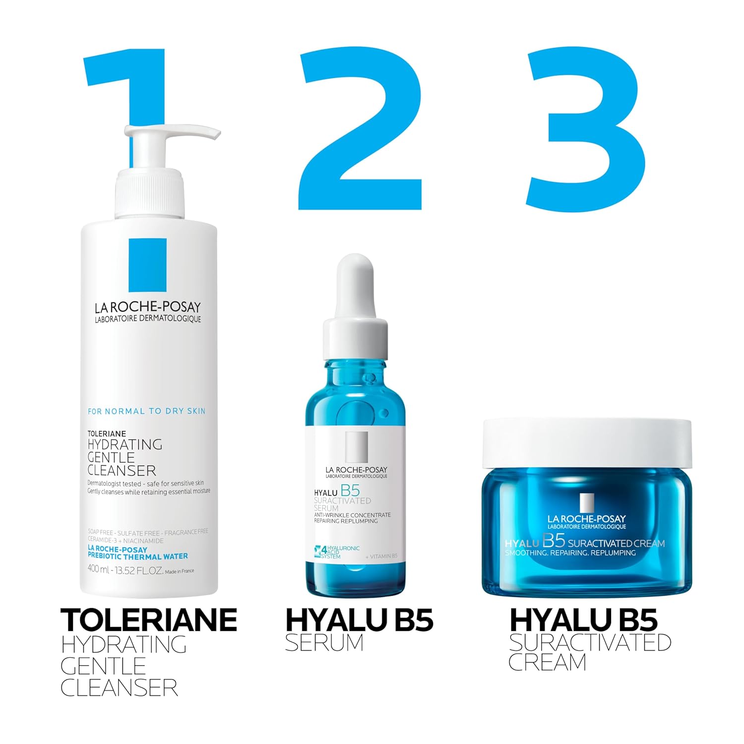 La Roche-Posay Hyalu B5 Pure Hyaluronic Acid Serum for Face, Vitamin B5 + Hyaluronic Acid + Madecassoside, Hydrating Serum Visibly Plumps Skin, Sensitive Skin Safe, Anti Aging, Oil-Free - Image 8