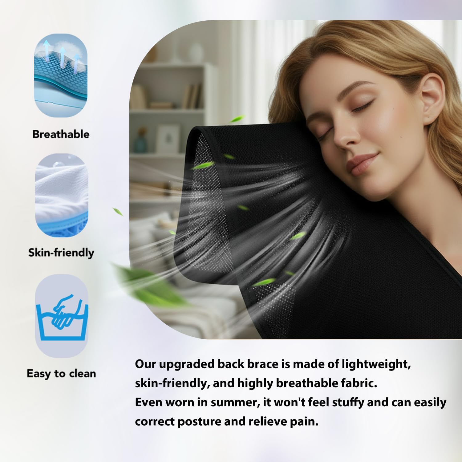 Back Brace Posture Corrector for Men & Women, Upgraded Full Back Support with Adjustable Shoulder Straightener and Waist Support Straps, Breathable Back Brace for Office Work, Long Sitting & Daily Wear, Comfortable Posture Support for Upper & Lower Back Medium - Image 4