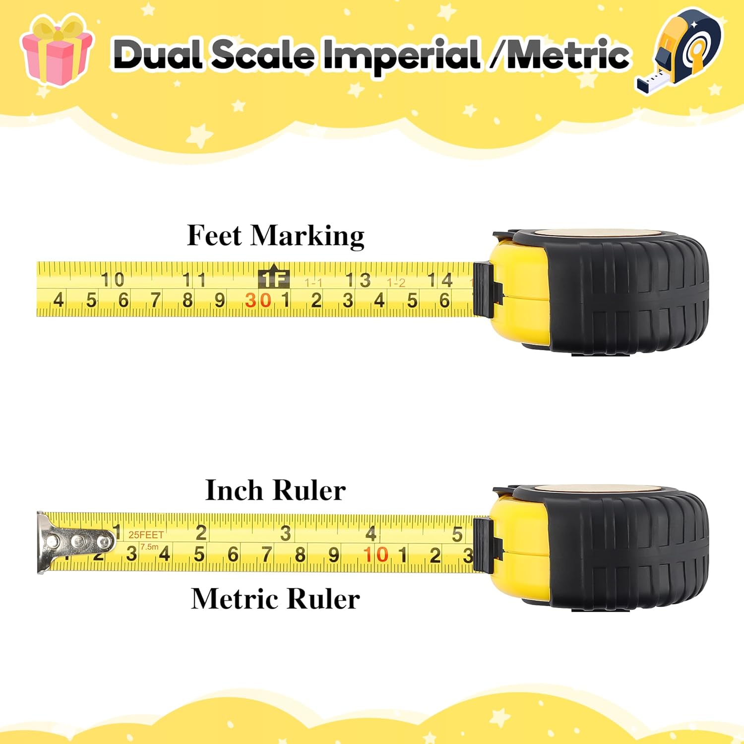 Fathers Day Birthday Gifts for Dad, Dad Gifts from Son Daughter, Gift for Best New Daddy Father in Law Presents Useful Stuff, Tool Woodworker Carpenter Gift, Engraved Tape Measure 25 FT - Image 5