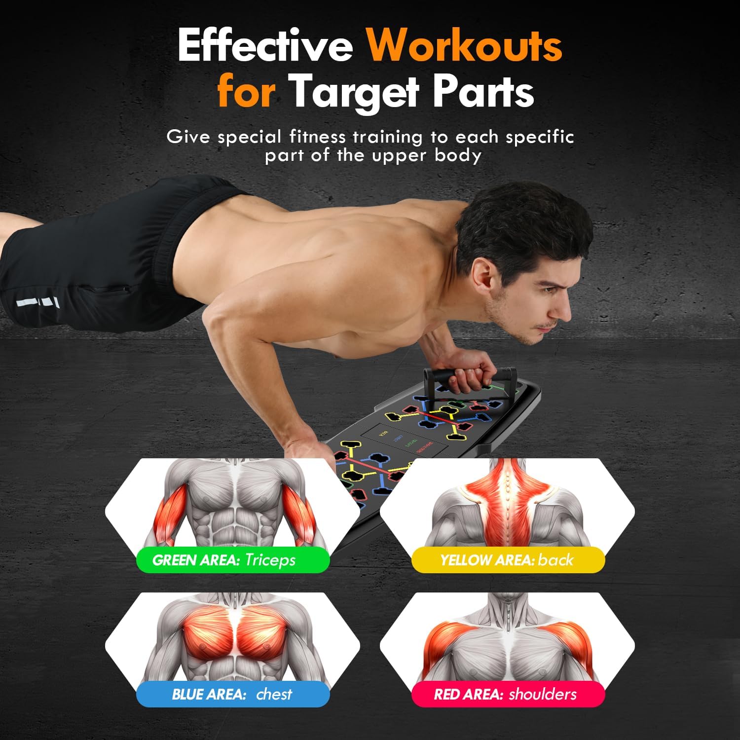 MQRW Push Up Board,Home Gym,Portable Exercise Equipment,Pilates Bar and 20 Fitness Accessories with Resistance Bands and Ab Roller Wheel,Full Body Workout at Home - Image 2