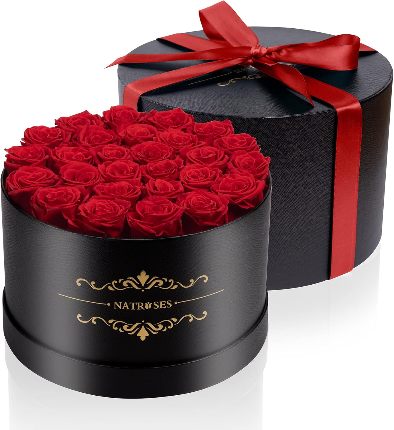 NATROSES Gifts for Her 27 Piece Forever Preserved Roses in a Box, Preserved Flowers for Delivery Birthday, Flowers Gifts for Mothers Day, Red - Image 4