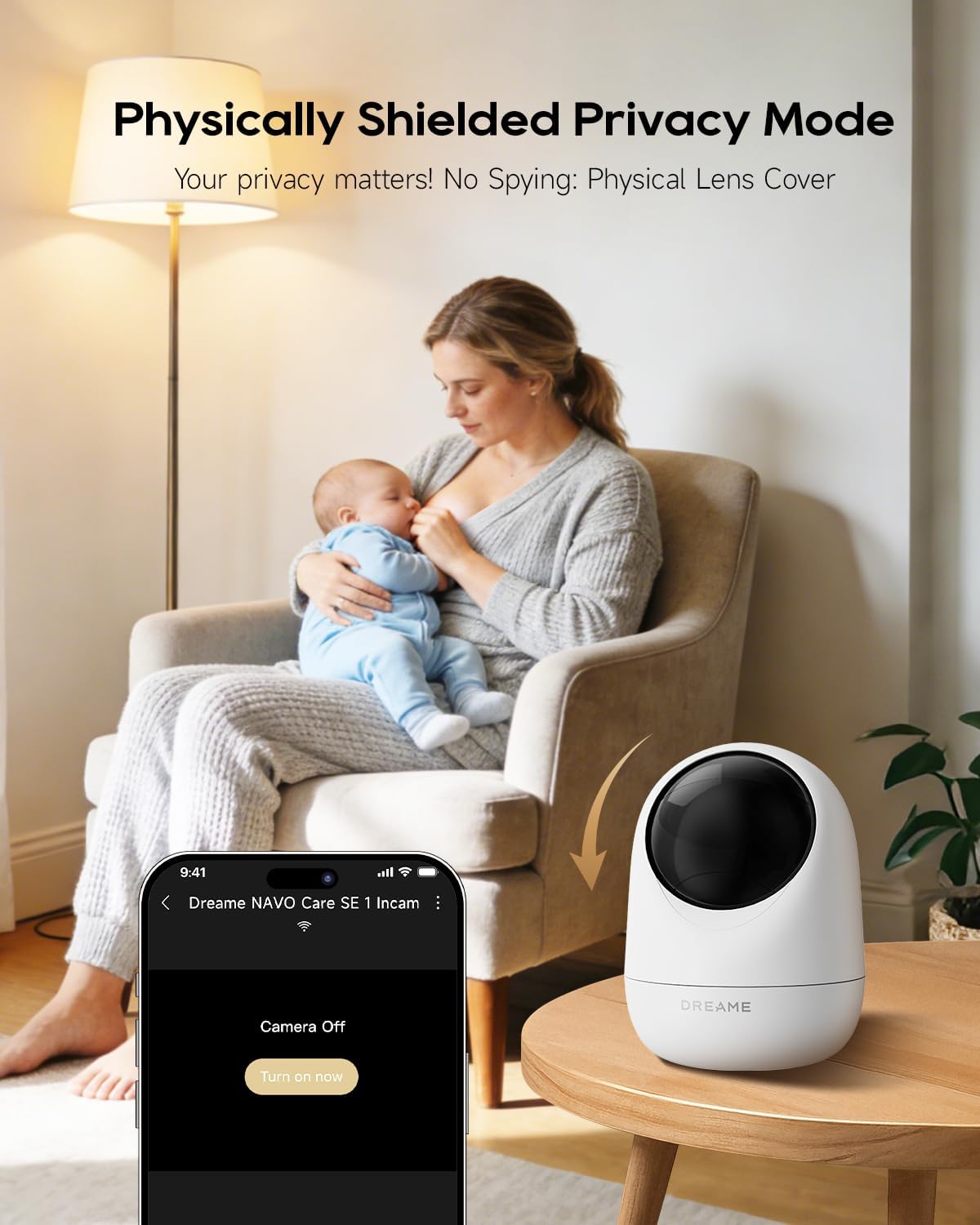 DREAME Pet Dog Camera, 2K 3MP Indoor Security Camera Motion Detection, 5G/2.4G Dual-Band Wi-Fi, Physical Privacy Mode, Night Vision, 2-Way Audio, Cloud & SD Card Storage, Works with Alexa & Google - Image 7