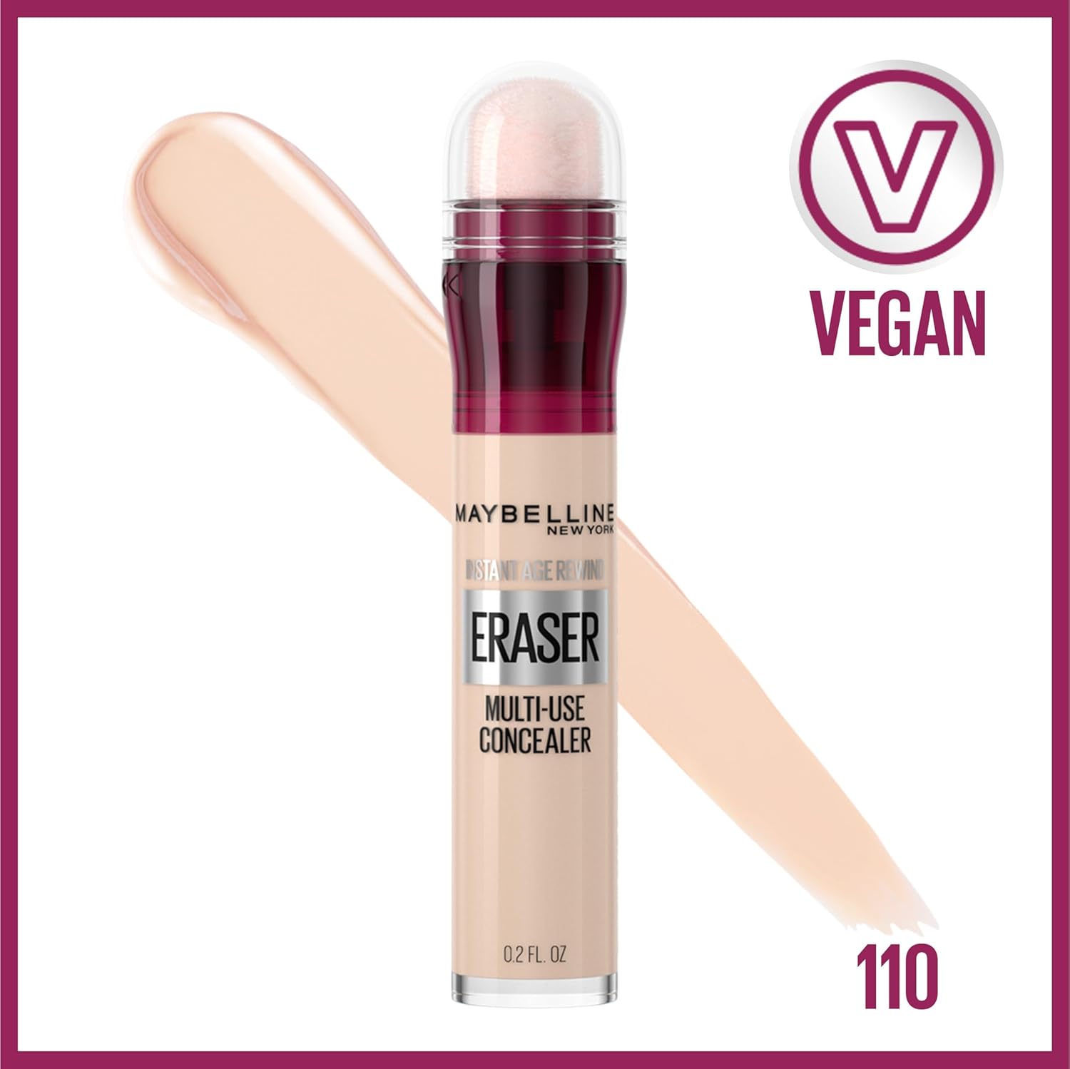 Maybelline Instant Age Rewind Eraser Dark Circles Treatment Multi-Use Concealer, 110, 1 Count (Packaging May Vary) - Image 2