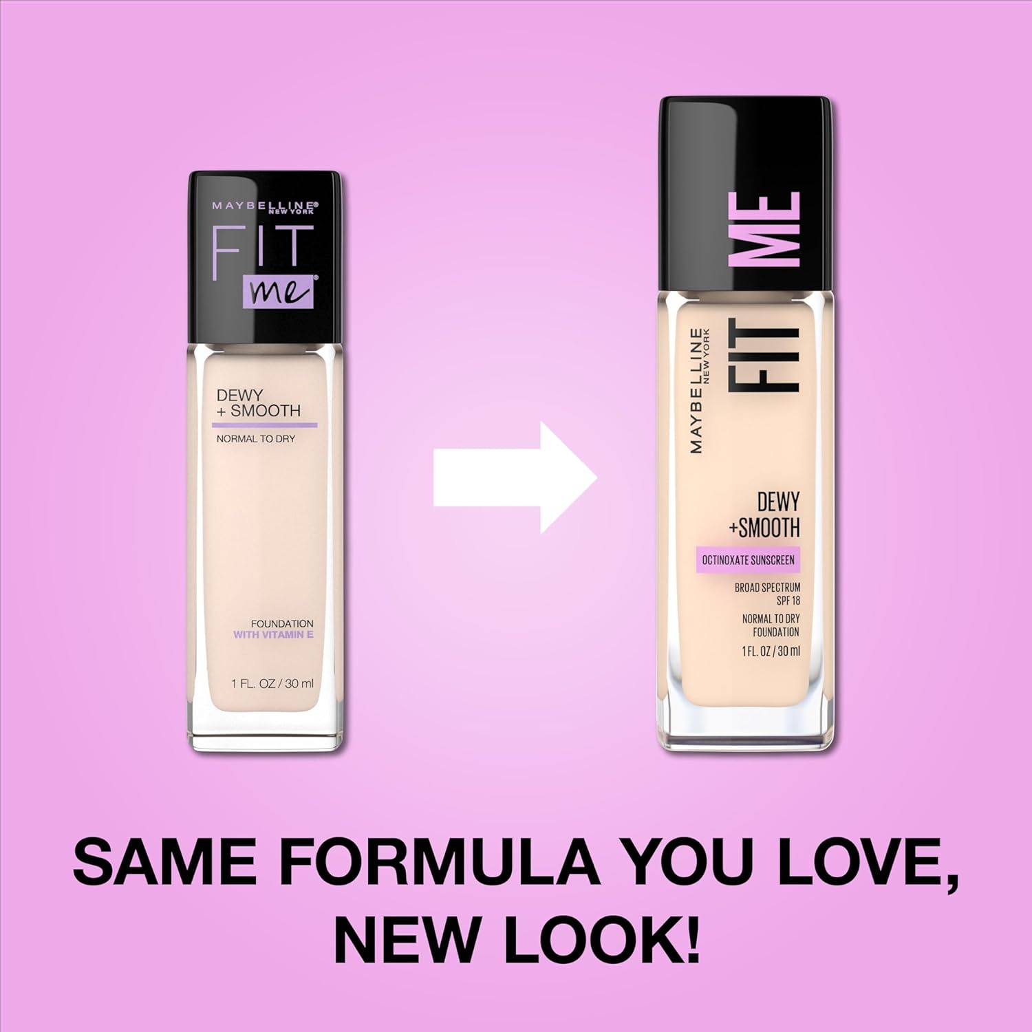 Maybelline Fit Me Dewy + Smooth Liquid Foundation Makeup, Classic Ivory, 1 Count (Packaging May Vary) - Image 2