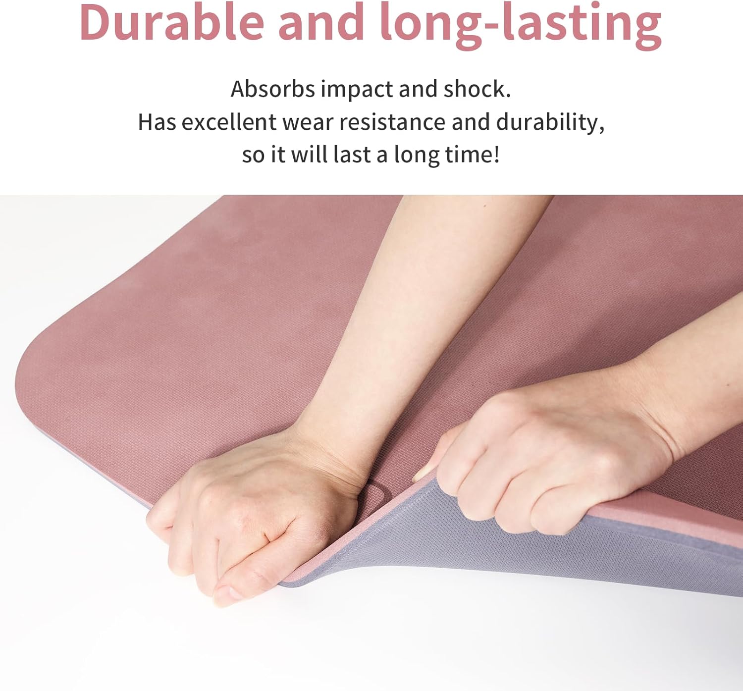 Yoga Mat Non Slip Anti-tear,extra thick-2/5 inch(10MM)High Resiliency Professional POE Yoga Mats for Women Men Kids,72"x24"inch,Workout, Yoga, Pilates and Floor Exercise, with Carrier Strap - Image 4