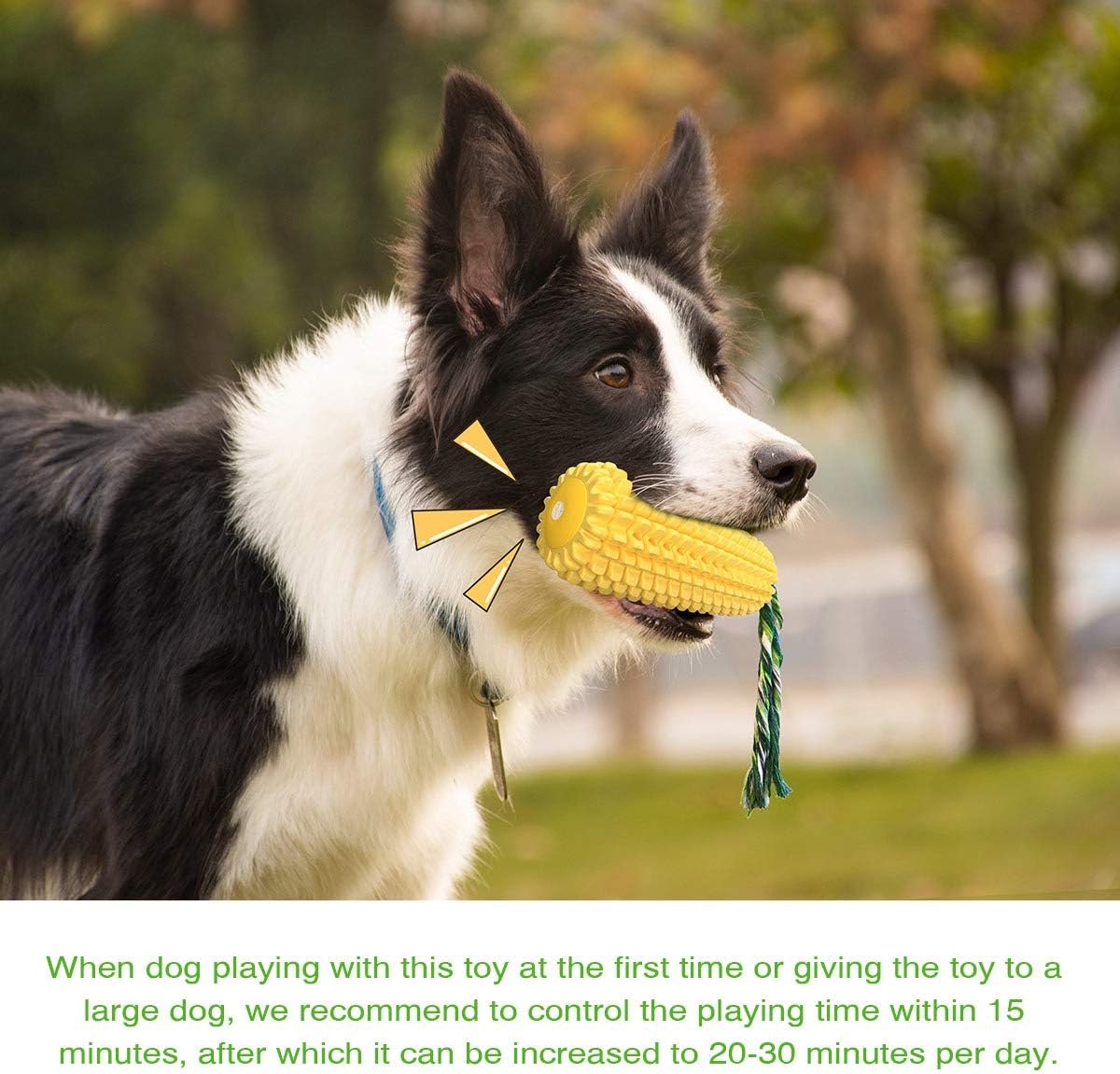 Carllg Dog Chew Toys for Aggressive Chewers, Indestructible Tough Durable Squeaky Interactive Dog Toys, Puppy Teeth Chew Corn Stick Toy for Small Medium Large Breed - Image 6