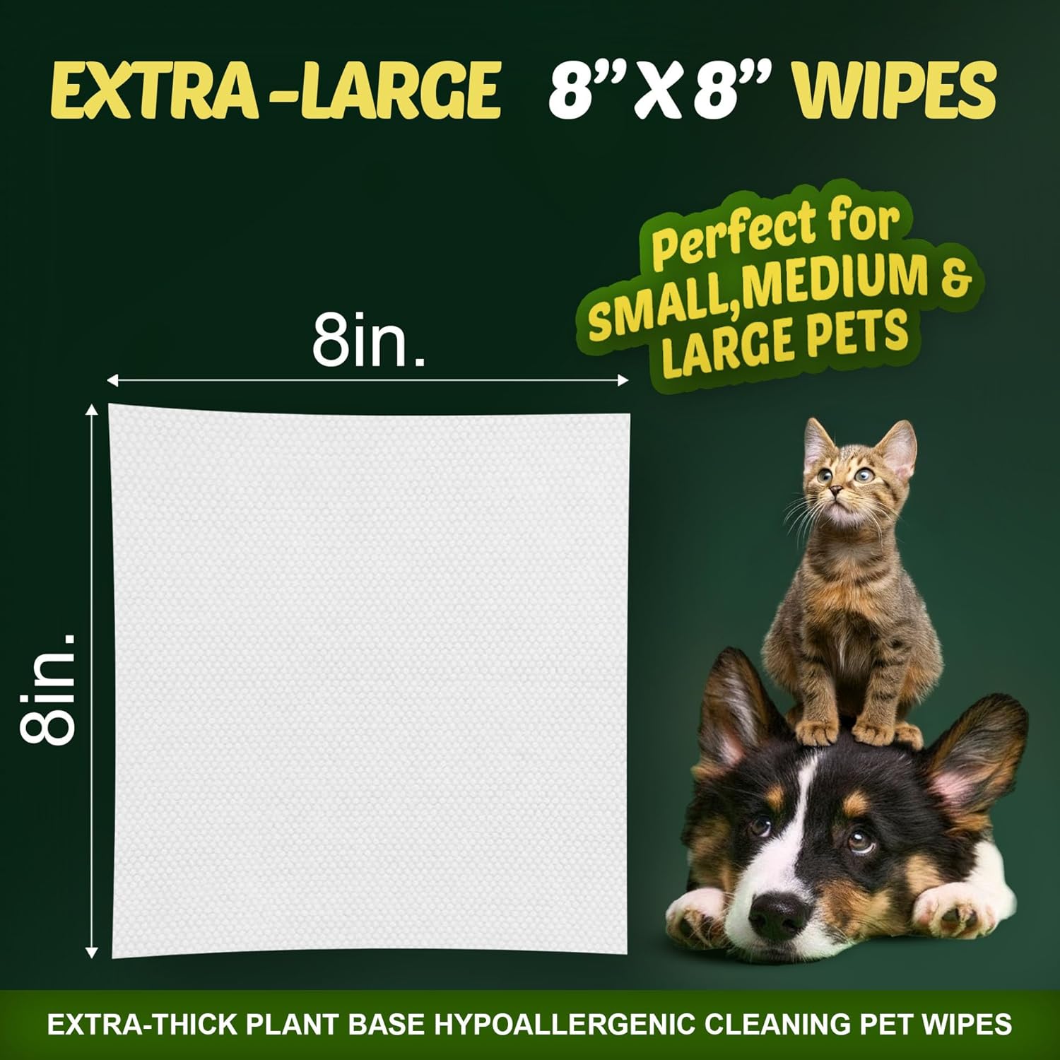 Pet Wipes for Dogs and Cats – Hypoallergenic Dog Wipes for Cleaning & Deodorizing Paws and Butt, Grooming & Hydrating Body, Ears and Face, Lavender Scent, 400 Pack - Image 6