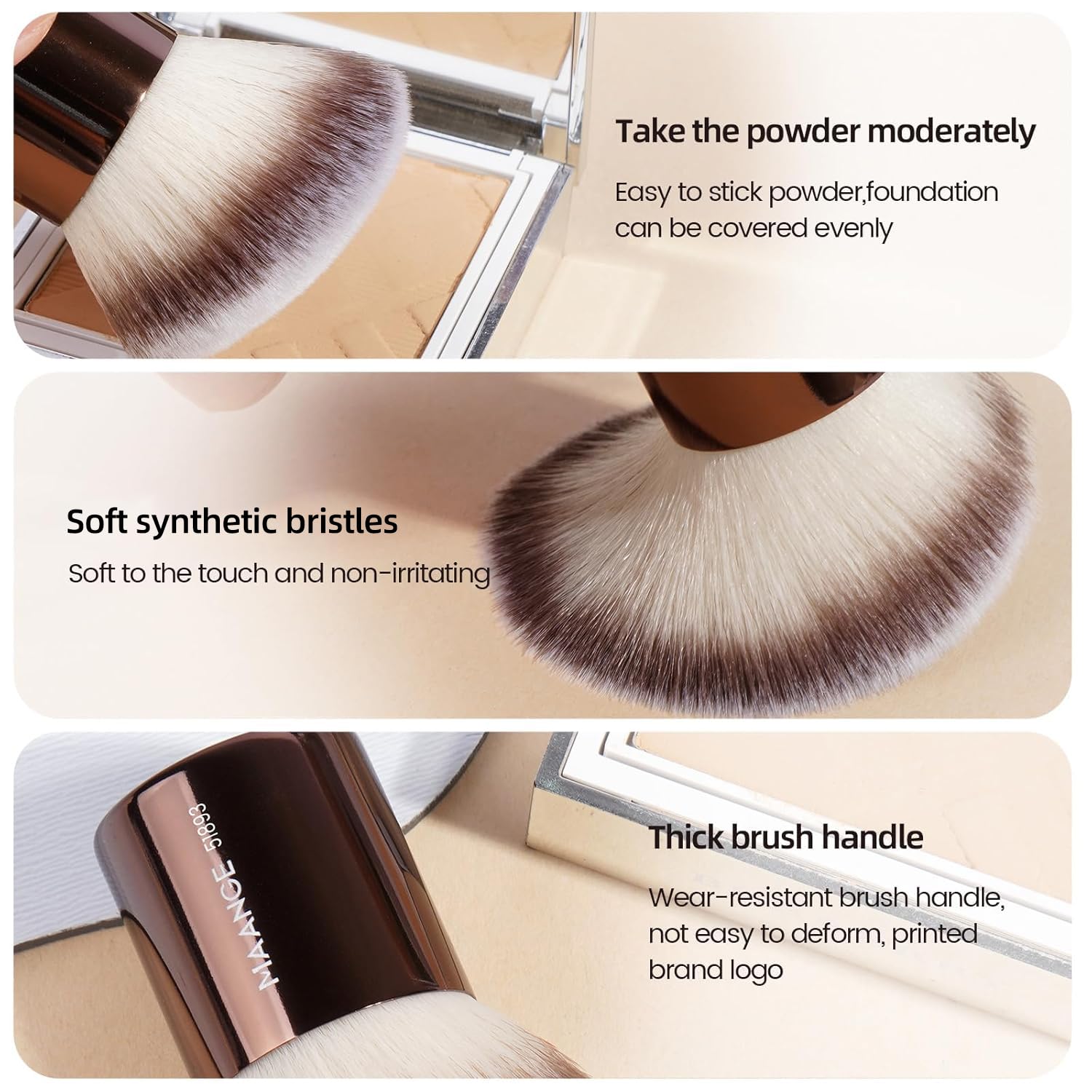 MAANGE 20 Pcs Makeup Brushes with Gift Box, Double-End Multi-functional Makeup Brushes for Blending Liquid Powder Concealer Cream Blush Buffe,CoffeeBrown - Image 5