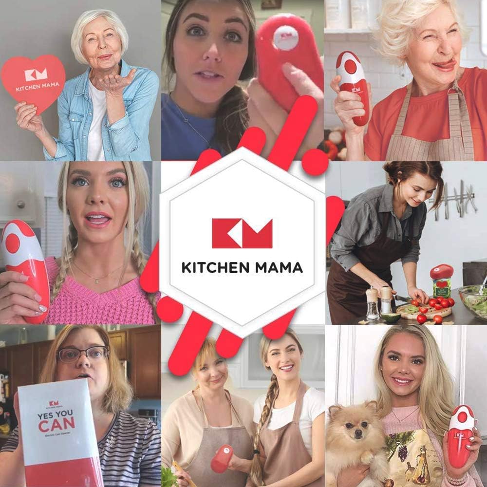Kitchen Mama Auto Electric Can Opener: Open Your Cans with A Simple Press of Button - Automatic, Hands Free, Smooth Edge, Food-Safe, Battery Operated, YES YOU CAN (Teal) - Image 5