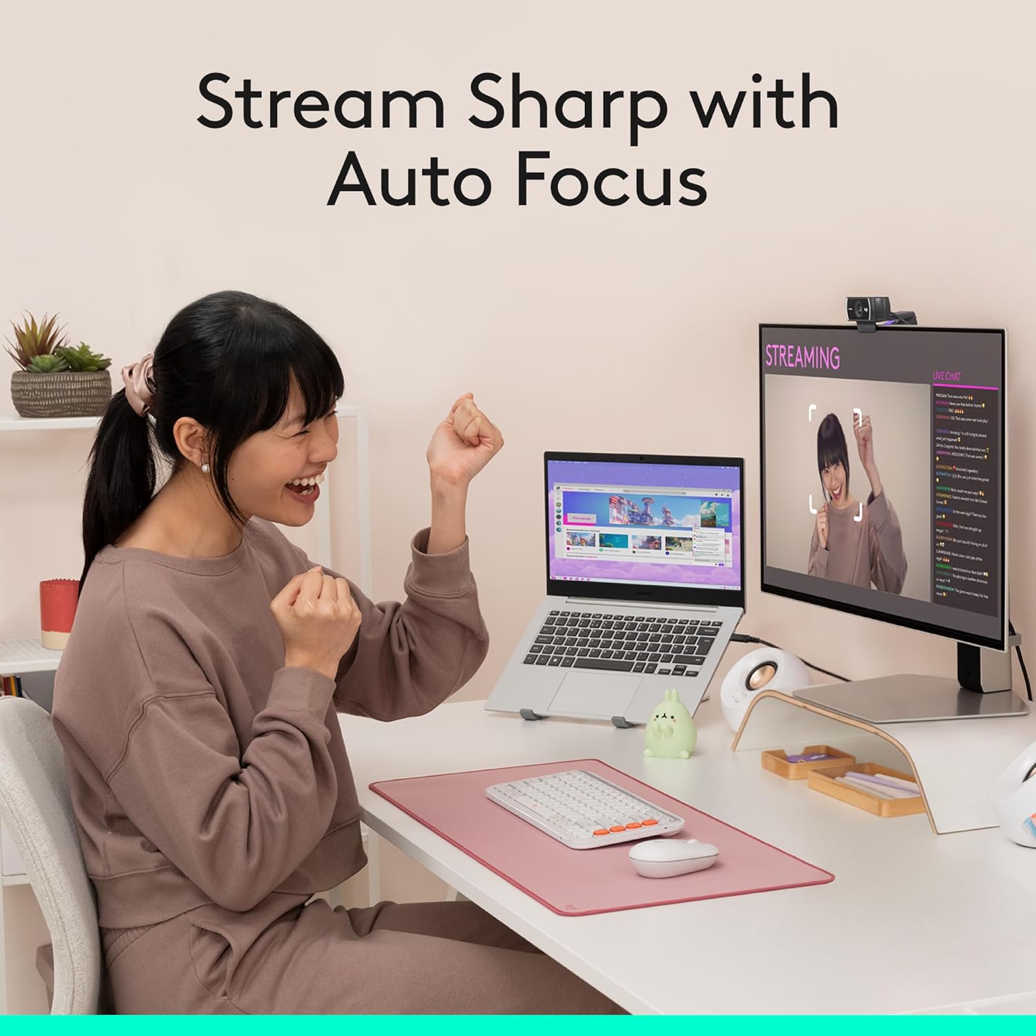 Logitech C922x HD Pro PC Webcam, Full HD 1080p/30fps or 720p/60fps Video, HD Light Correction, Works with Microsoft Teams, Google Meet, Zoom, Nintendo Switch 2’s new GameChat mode, Mac/Tablet- Black - Image 6