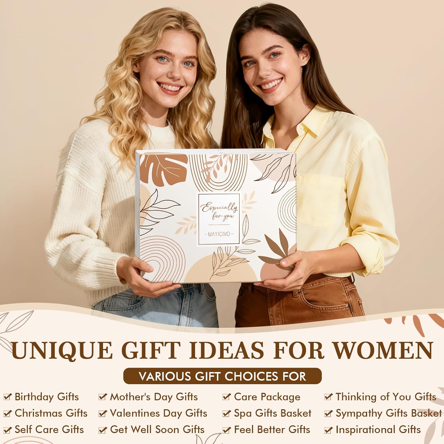 Self Care Gifts Get Well Soon Gift Baskets for Women, Easter Mothers Day Birthday Gifts for Women Care Package, Unique Sympathy Gift Basket Spa Thinking of You Gift Set for Mom Her Best Friend Sister - Image 3