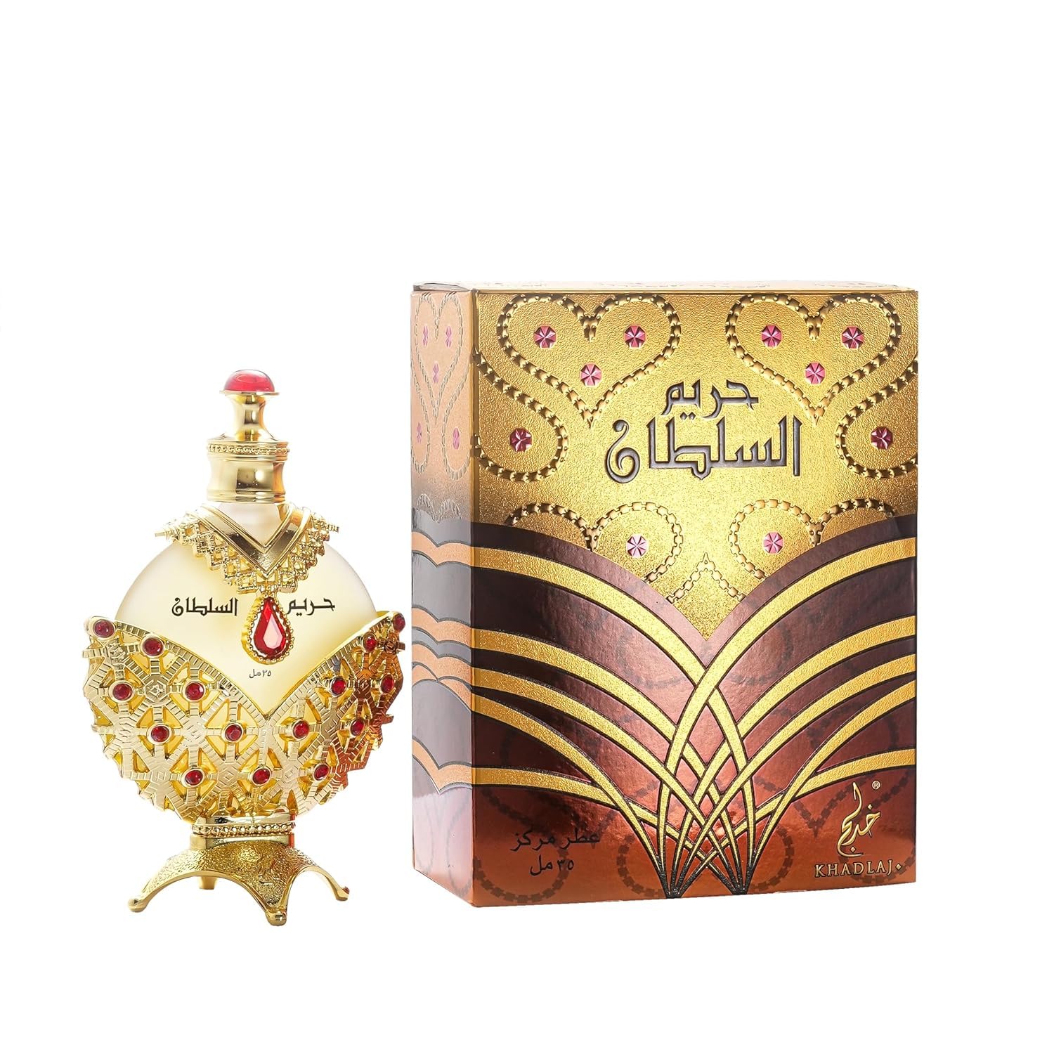 KHADLAJ PERFUMES Hareem Al Sultan Gold Concentrated Perfume Oil for Unisex, 1.18 Ounce | for Unisex, 1.18, Ounce