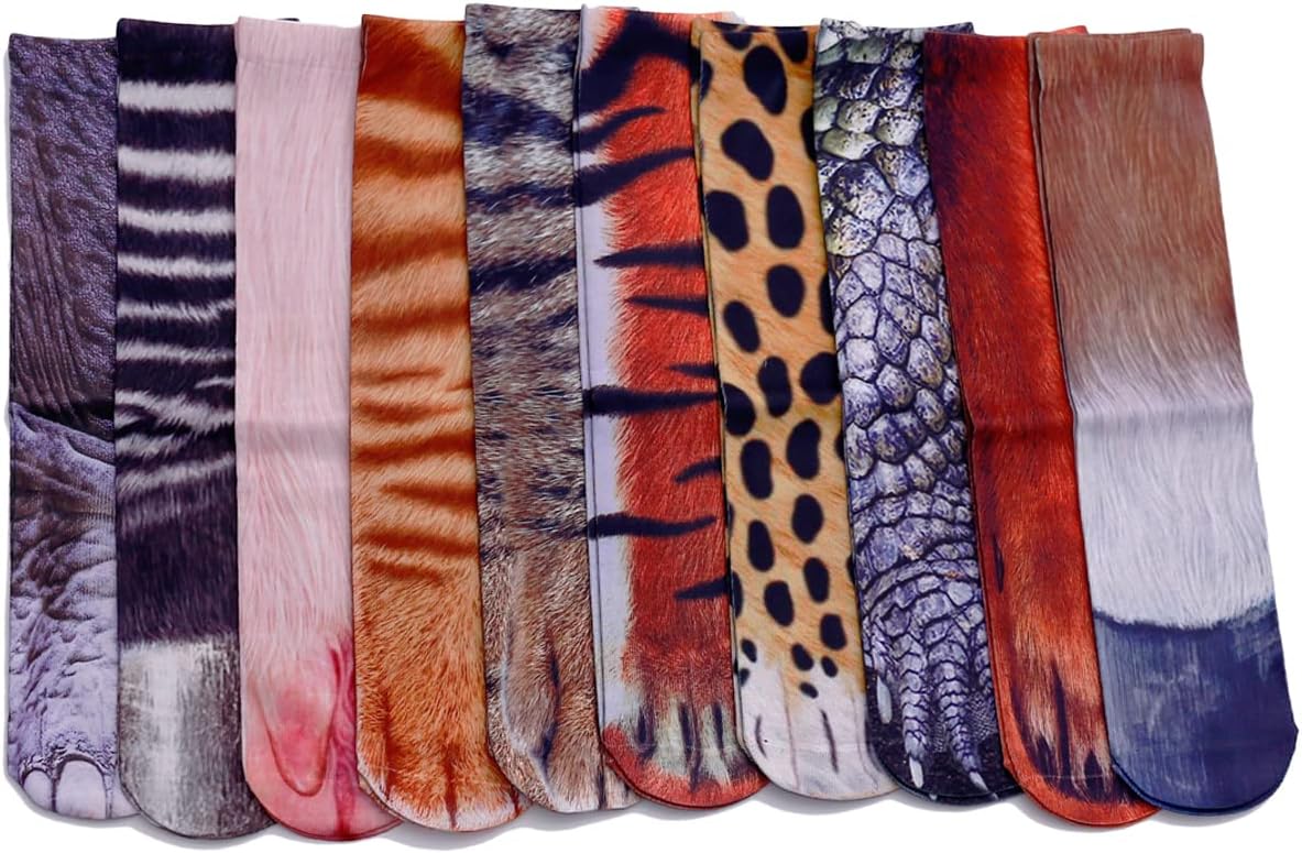 Stocking Stuffers for Men Kids Teens Boys Women Novelty Animal Paw Socks Christmas White Elephant Gifts - Image 7