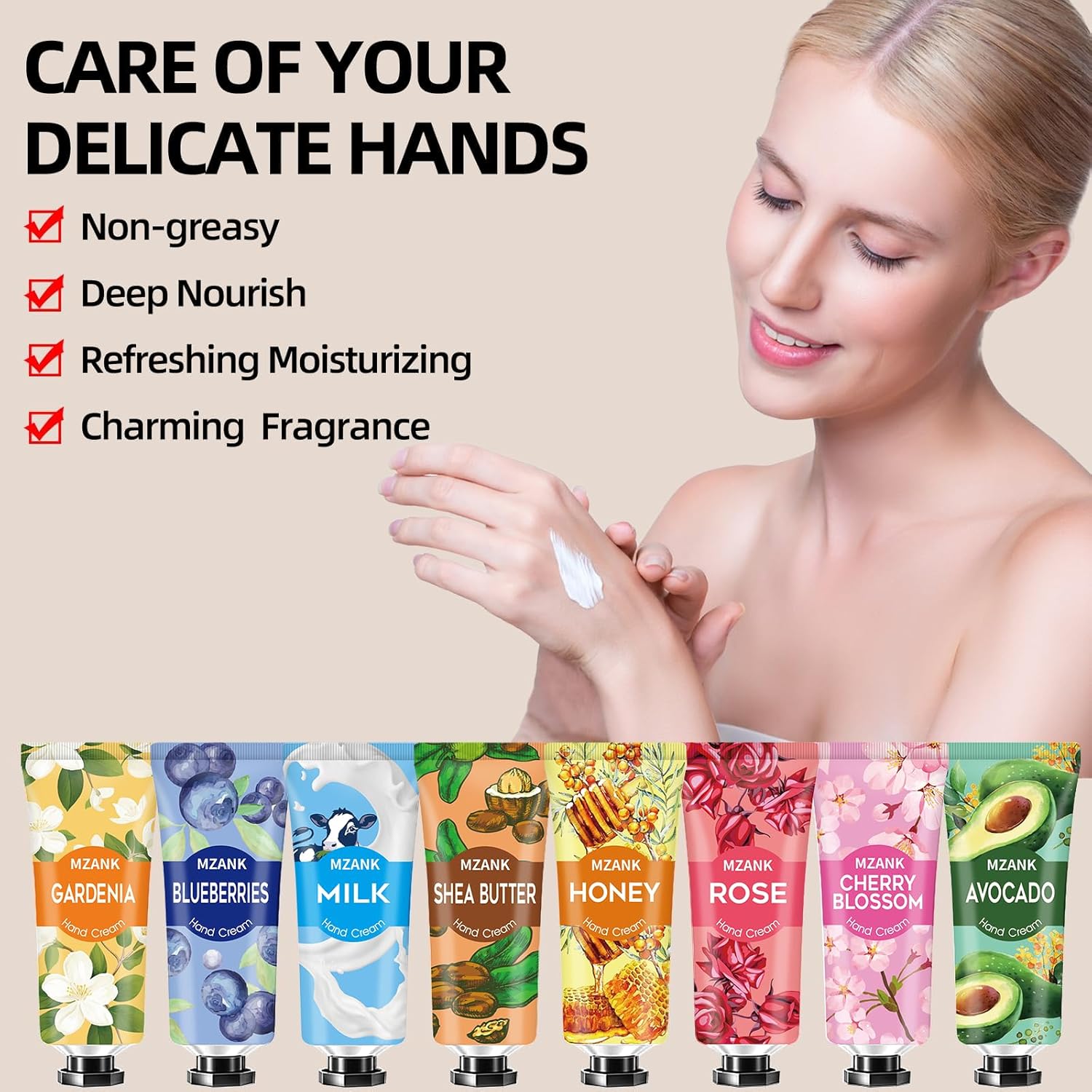 14 Pack Hand Cream for Dry Cracked Hands,Easter Basket Stuffers for Her Women Teengirls,Mothers Day Gifts,Nurse Appreciation Gifts,Teacher Appreciation Gifts,Bridesmaid Gifts,Hand Lotion Travel Size - Image 7