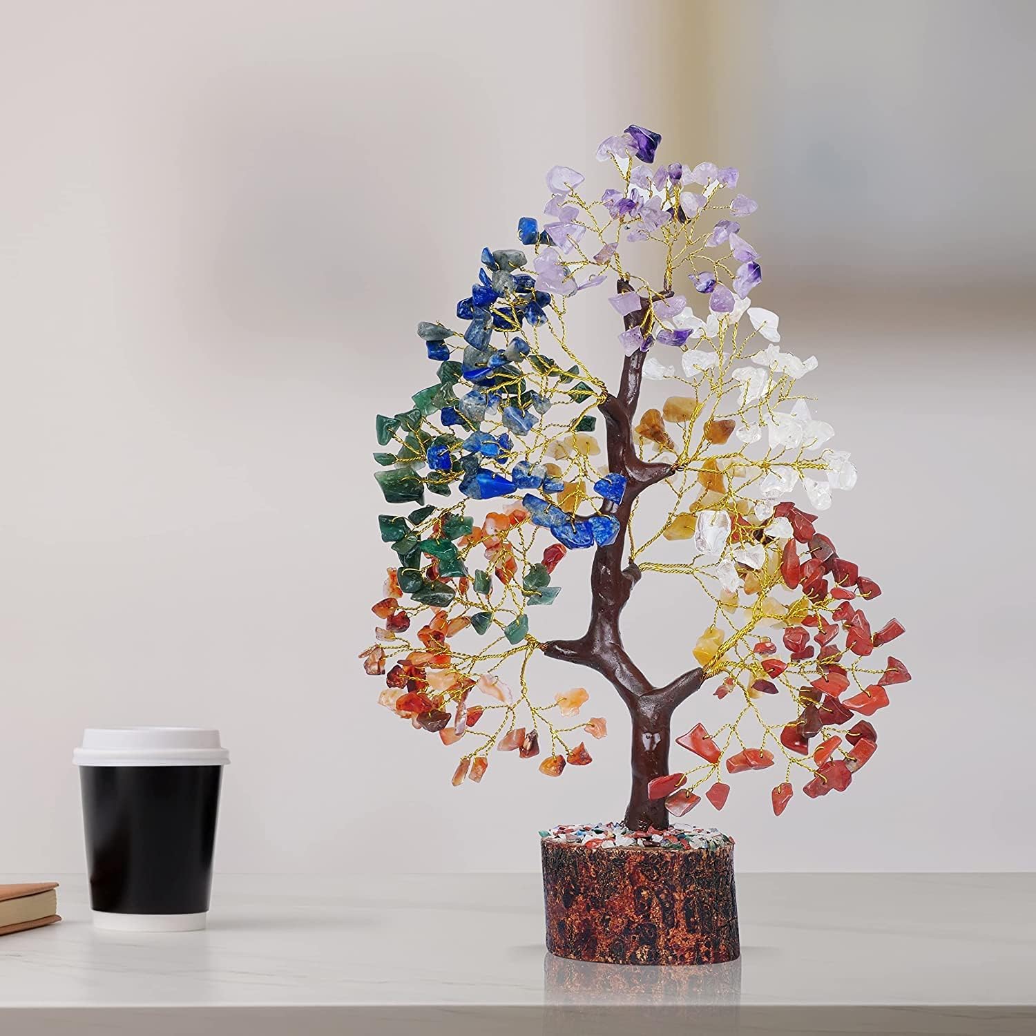 YATSKIA 7 Chakra Tree of Life - Crystals and Healing Stones | Birthday Gifts for Women | Crystal Tree for Positive Energy | Home Office Decor | Spiritual Gifts for Women - Image 6