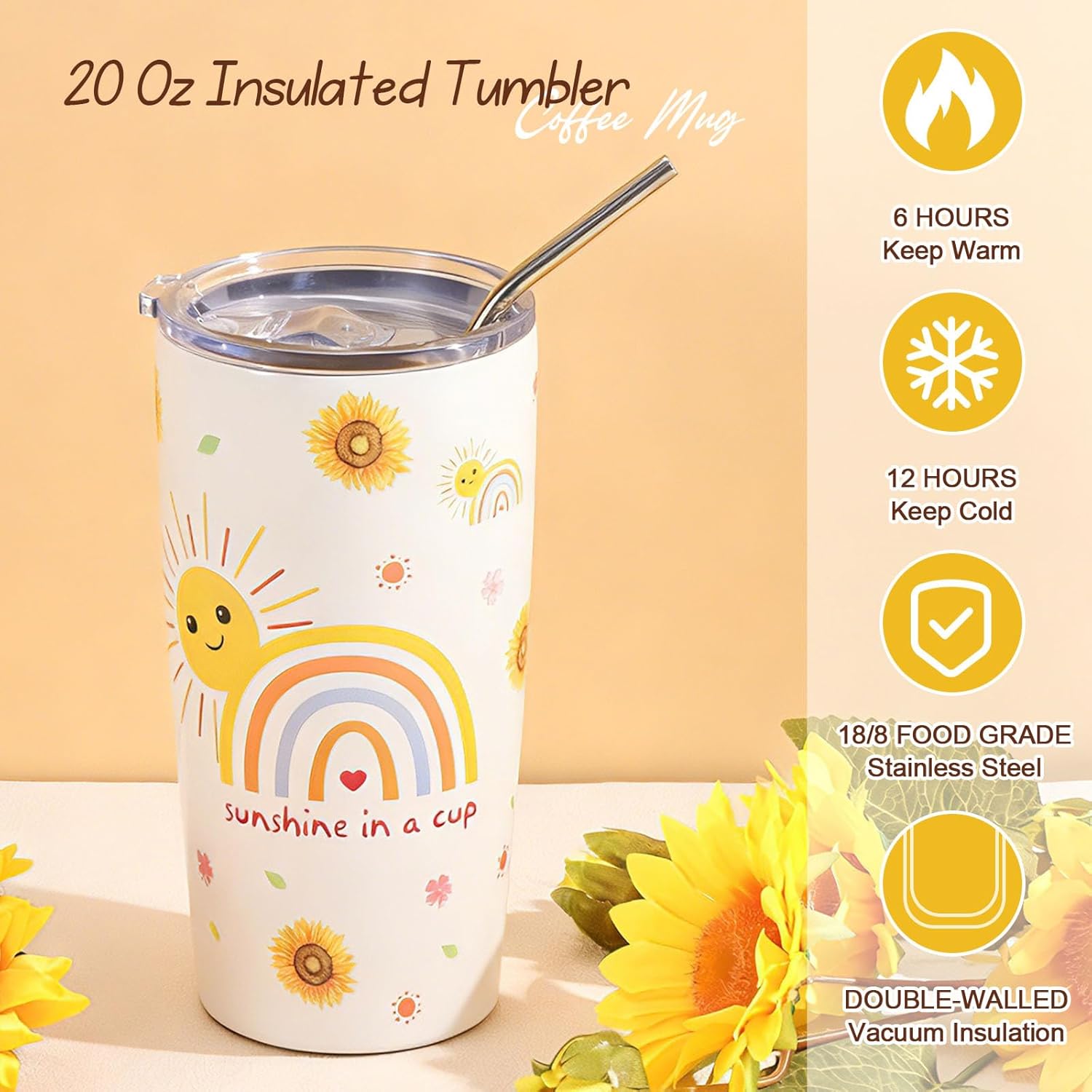 Sunflower Birthday Gifts for Women Self Care Gift - Sending Sunshine Gift Box Get Well Soon Sympathy Gift Basket for Women Care Package, Easter Mothers Day Inspirational Gifts for Her Wife Best Friend - Image 6