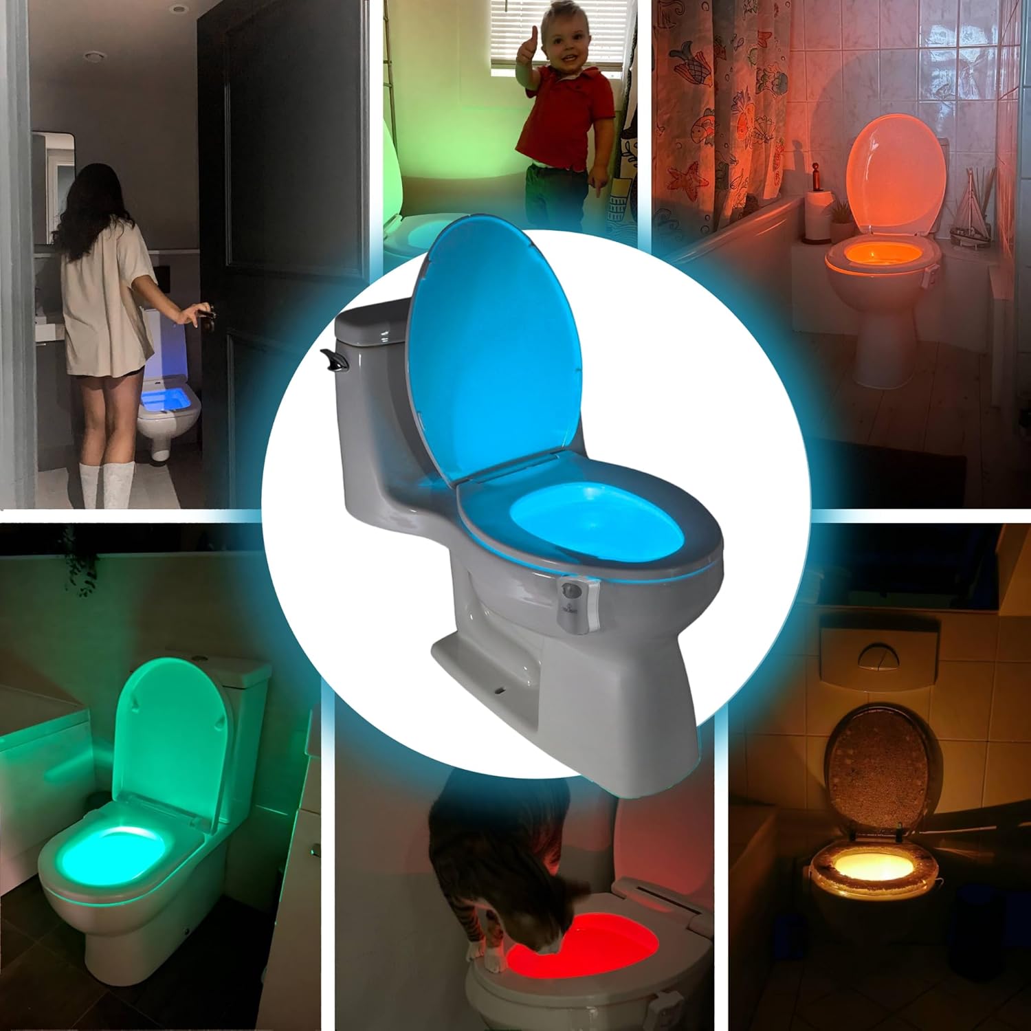 ToiLight The Original Toilet Bowl Night Light. Fun Useful Bathroom Motion Sensor Tech Gadget. Funny Novelty Birthday Gift Idea. Stocking Stuffer for Him Her Guys Men Mom Brother - Image 7