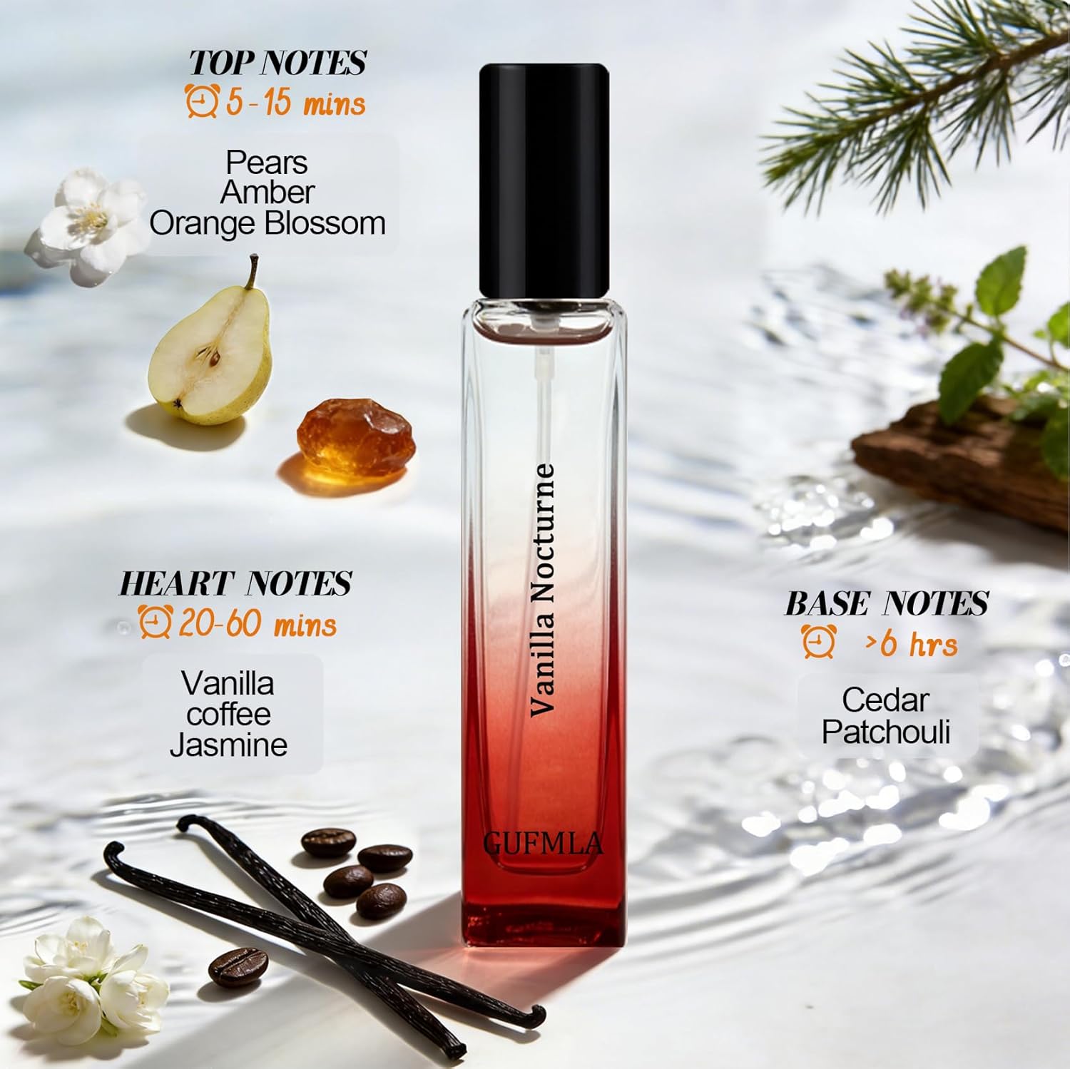 Pheromone Perfume for Woman, Amber Vanilla Perfume, Vanilla Nocturne Elixir Long Lasting Women's Eau Fraiche, 0.5 fl.oz / 15ml Travel Size Perfume Spray - Image 3