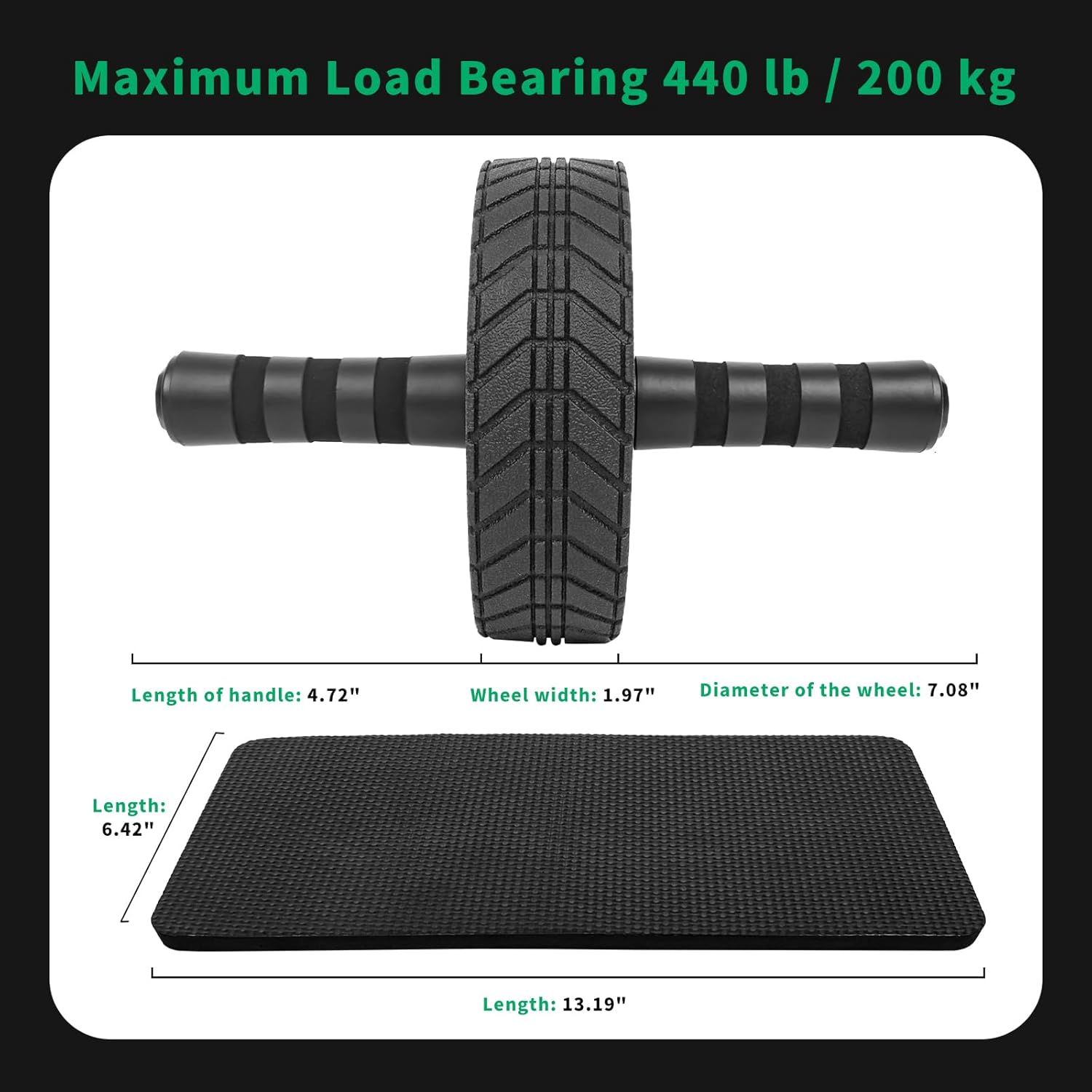 Ab Roller Wheel - AGREJO Ab Workout Equipment for Abdominal & Core Strength Training, Home Gym Fitness Equipment, Exercise Wheel for Men Women - Image 2