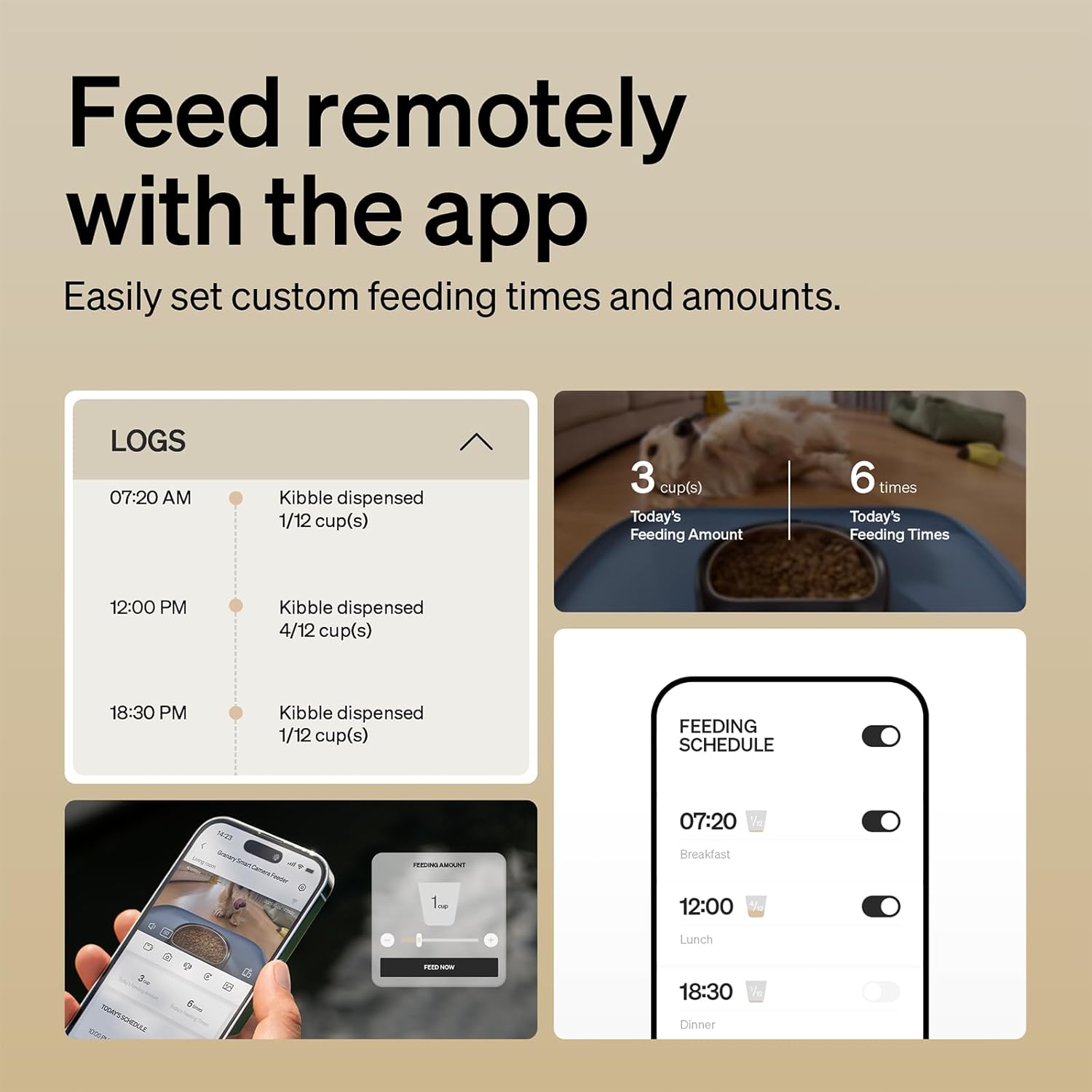 PETLIBRO Automatic Cat Feeder with Camera, 1080P HD Video with Night Vision, 5G WiFi Pet Feeder with 2-Way Audio, Low Food & Blockage Sensor, Motion & Sound Alerts for Cat & Dog Single Tray - Image 4