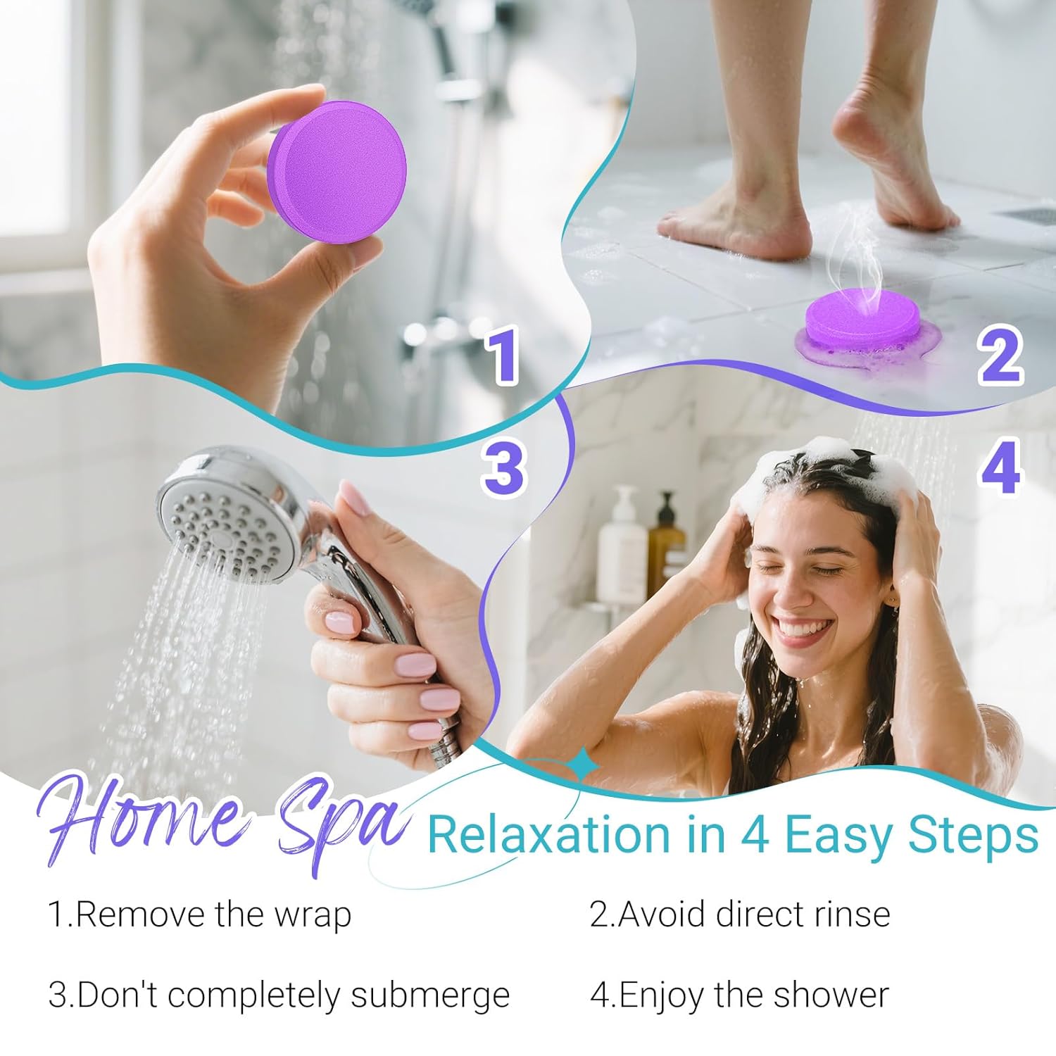 Shower Steamers Aromatherapy - sanyi Birthday Gifts for Women, Teens Easter Basket Stuffers for Adults Girls, Shower Bombs with Natural Essential Oils Self Care - Image 8
