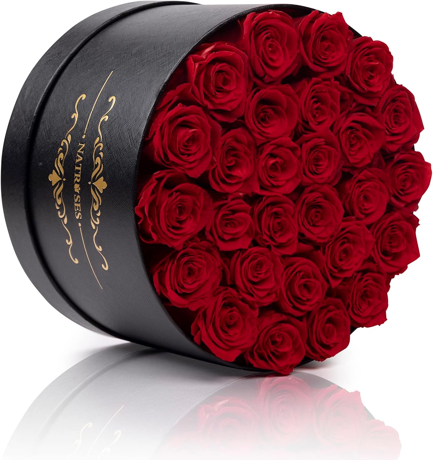 NATROSES Gifts for Her 27 Piece Forever Preserved Roses in a Box, Preserved Flowers for Delivery Birthday, Flowers Gifts for Mothers Day, Red - Image 3