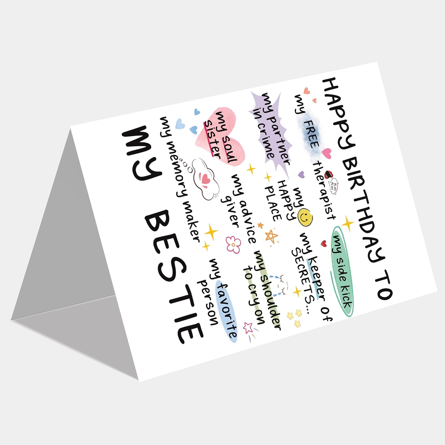 Funny Birthday Card for Women Sister, Happy Bday Gifts for Bestie, Bestie & Friendship Birthday Card - Image 4