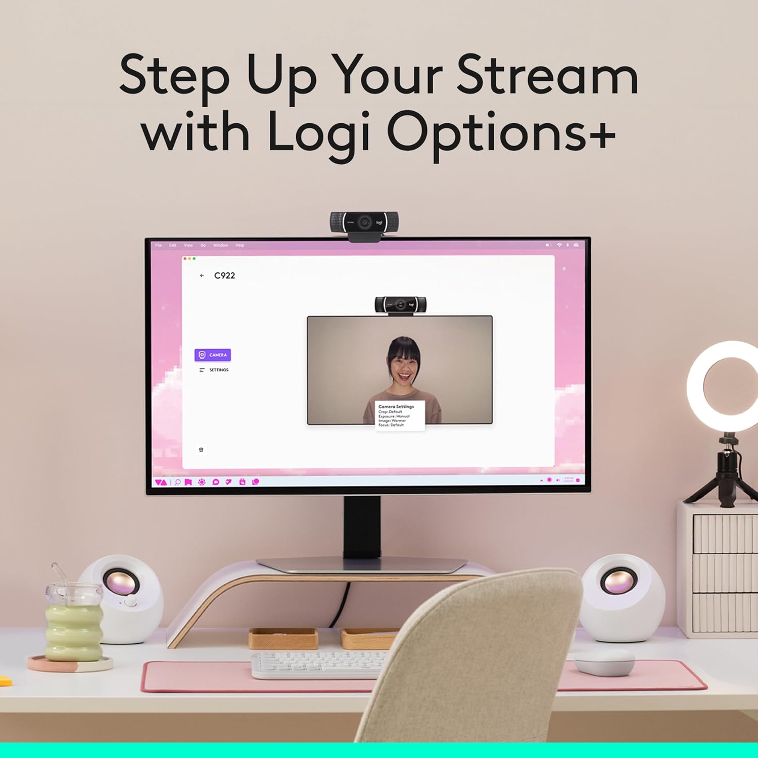 Logitech C922x HD Pro PC Webcam, Full HD 1080p/30fps or 720p/60fps Video, HD Light Correction, Works with Microsoft Teams, Google Meet, Zoom, Nintendo Switch 2’s new GameChat mode, Mac/Tablet- Black - Image 9