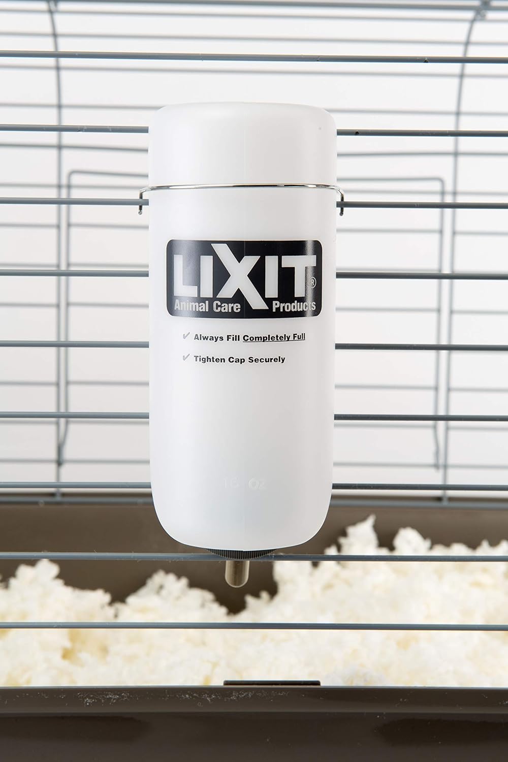 Lixit Wide Mouth BPA-Free Cage Water Bottles for Rabbits, Ferrets, Guinea Pigs, Rats, Chinchillas, Hamsters, Mice, Hedgehogs, Gerbils and Other Small Animals. (Translucent, 16 Ounce) - Image 2