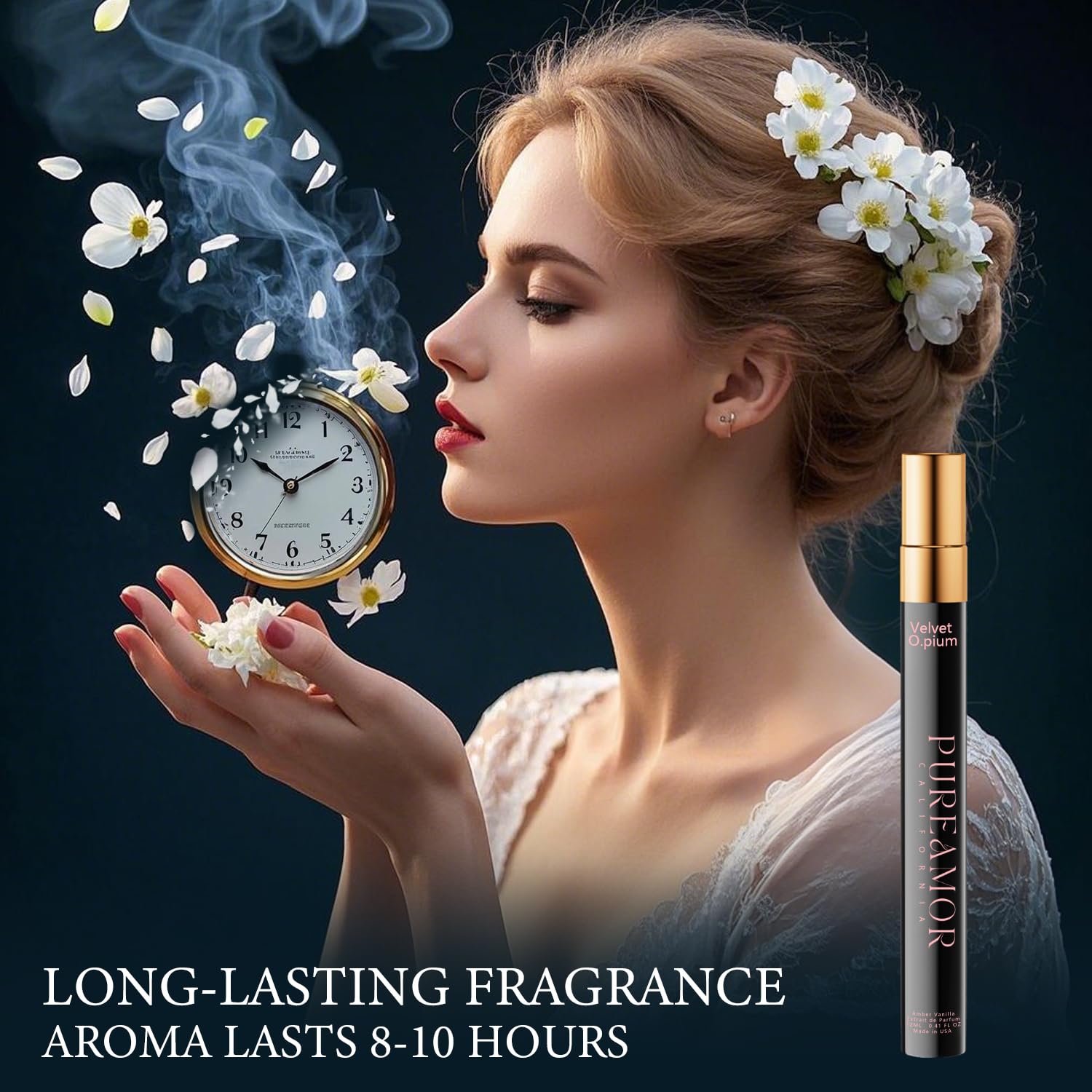 PUREAMOR Pheromones Perfumes for Women, Amber Vanilla Perfume, Long Lasting Eau De Parfum, Premium Sent Blend Cologne for Men & Women, 0.41 fl.oz Travel Size Perfumes Spray - Image 4