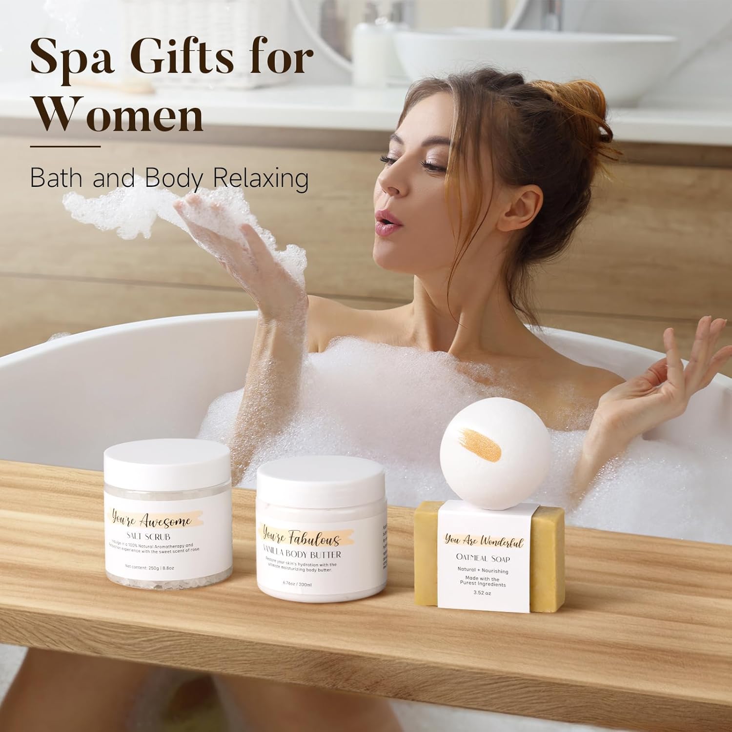 Spa Gifts for Women 13Pcs Mothers Day Gifts Happy Birthday Gift Baskets, Christmas Relaxing Home SPA Kit Bath Set Self Care Package Thank You Box for Mom Her Sister Teacher Friends Friendship - Image 7