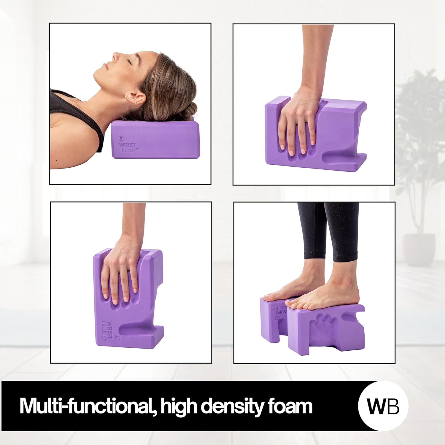 WRISTBuddy® Yoga Blocks 2-Pack (Left + Right) — Ergonomic, Hand-Shaped EVA Blocks for Wrist Relief & Better Grip | Doctor-Designed Support for Yoga, Pilates, Handstands, Push-Ups & Rehab - Image 4