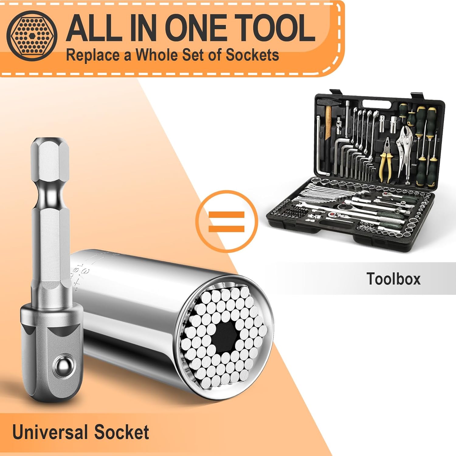Fathers Day Dad Gifts from Daughter Son Wife Super Universal Socket Tools Gifts for Men, Grip Set with Power Drill Adapter Cool Stuff Gadgets Present Ideas Gifts for Dad Husband Him Grandpa Step Dad - Image 7