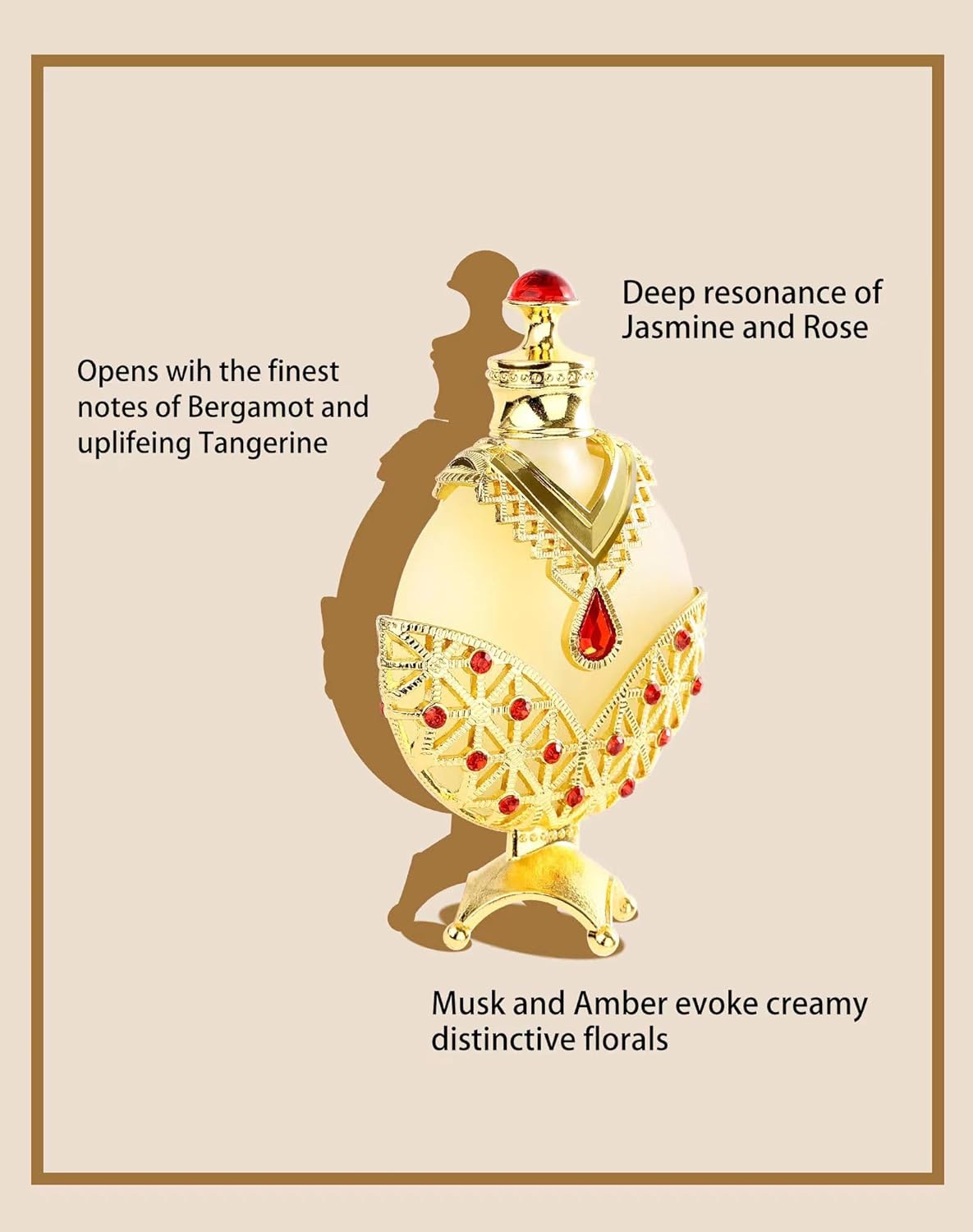 Gold Arabian Concentrated Perfume Oil, Arabic Perfumes for Women, Arabian Perfumes Oill- Long Lasting Perfume Oil (12ml) - Image 2