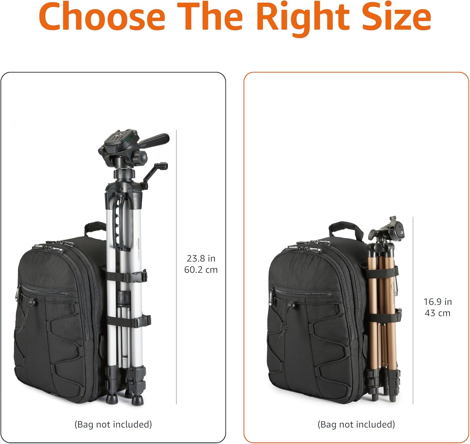 Amazon Basics 50-inch Lightweight Portable Camera Tripod Stand with Quick-Release Plate, Adjustable Height, Aluminum, for Travel Photography, Champagne - Image 6