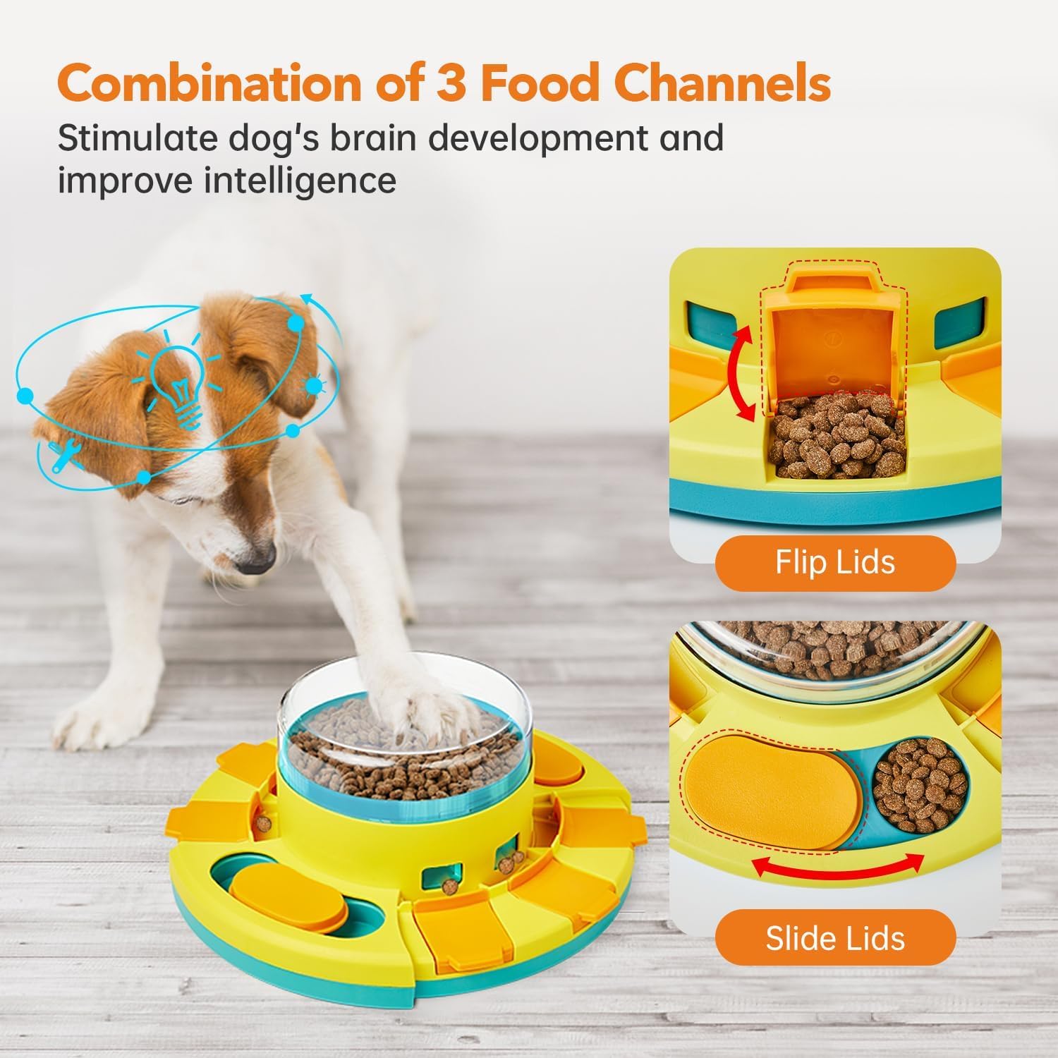 Potaroma Dog Puzzle Toy 2 Levels, Slow Feeder, Pup Food Treat Feeding Dispenser for IQ Training and Entertainment for All Breeds 4.2 Inch Height - Image 3