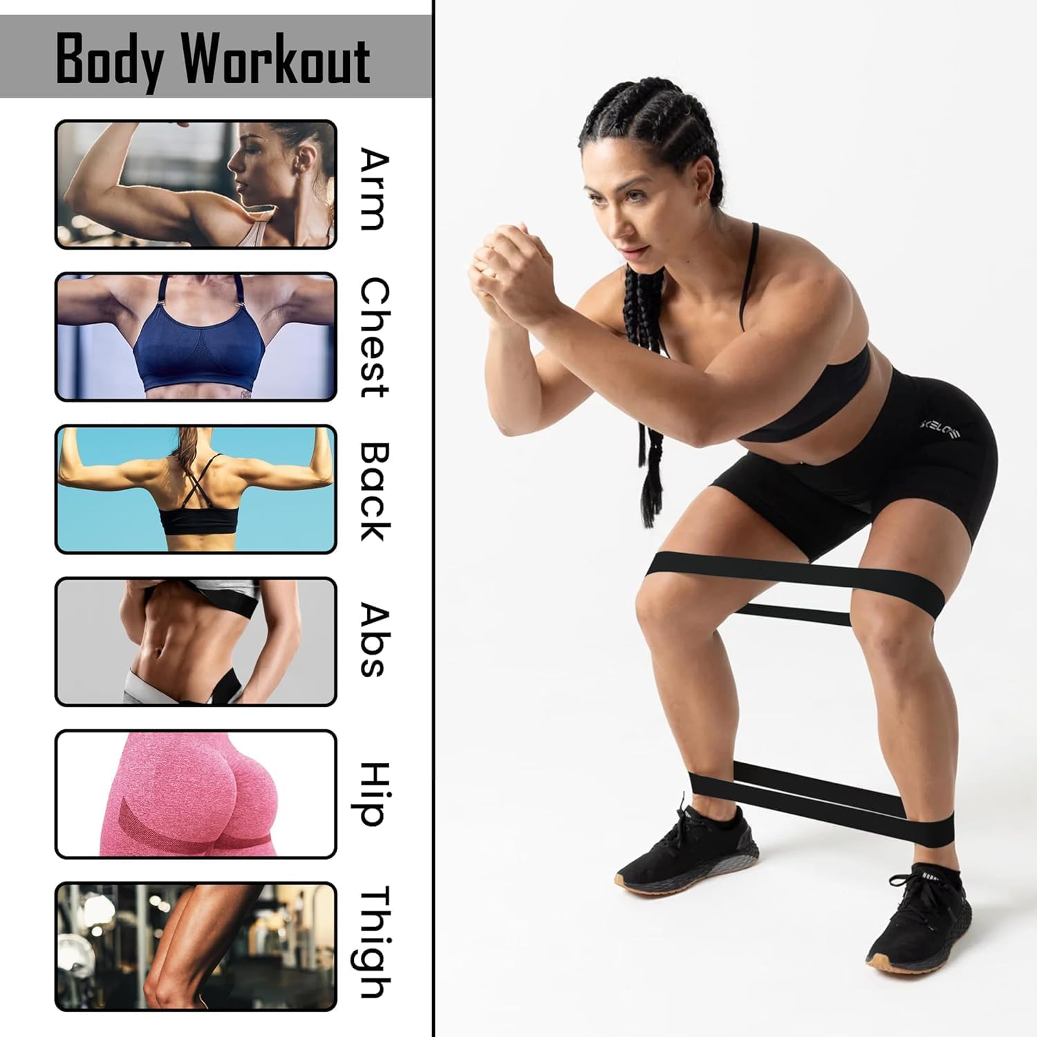 Exercise Resistance Bands for Working Out Set of 5 for Women and Men, Stretch Bands for Exercise, Physical Therapy, Arms Legs Workout, Stretching, Home Fitness - Image 7