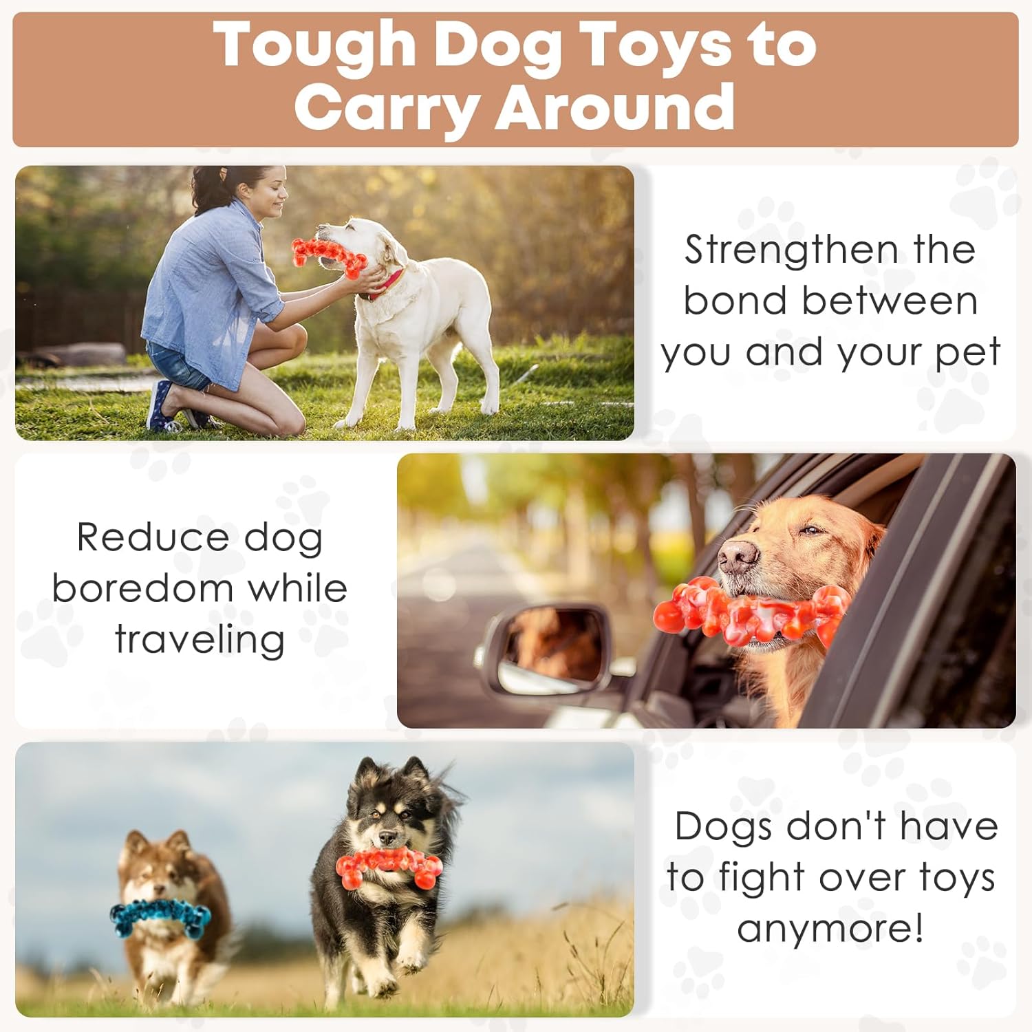 Dog Chew Toys for Aggressive Chewers - 2 Pack Indestructible Teeth Cleaning Chew Toys to Keep Them Busy for Medium & Large Dogs - Image 7