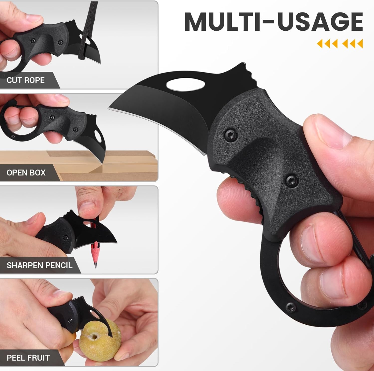 Small Pocket Knife Gift for Men, Keychain Box Cutter with 1.34inch Blade, Mini Folding Knives EDC Gadgets for Everyday Carry, Stocking Stuffers Gift for Adults Men Him - Image 3