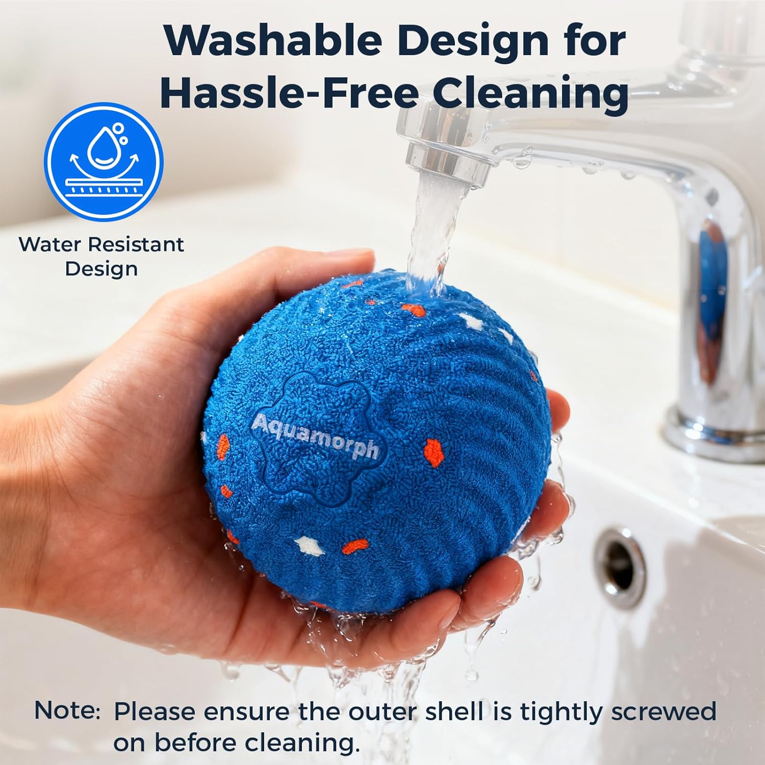 2 Pack Interactive Dog Balls - Auto Moving Bouncing Vibrating Washable Dog Toys for Large Medium Dogs, Type-C Rechargeable, Blue and Orange, Ripple Pattern - Image 6