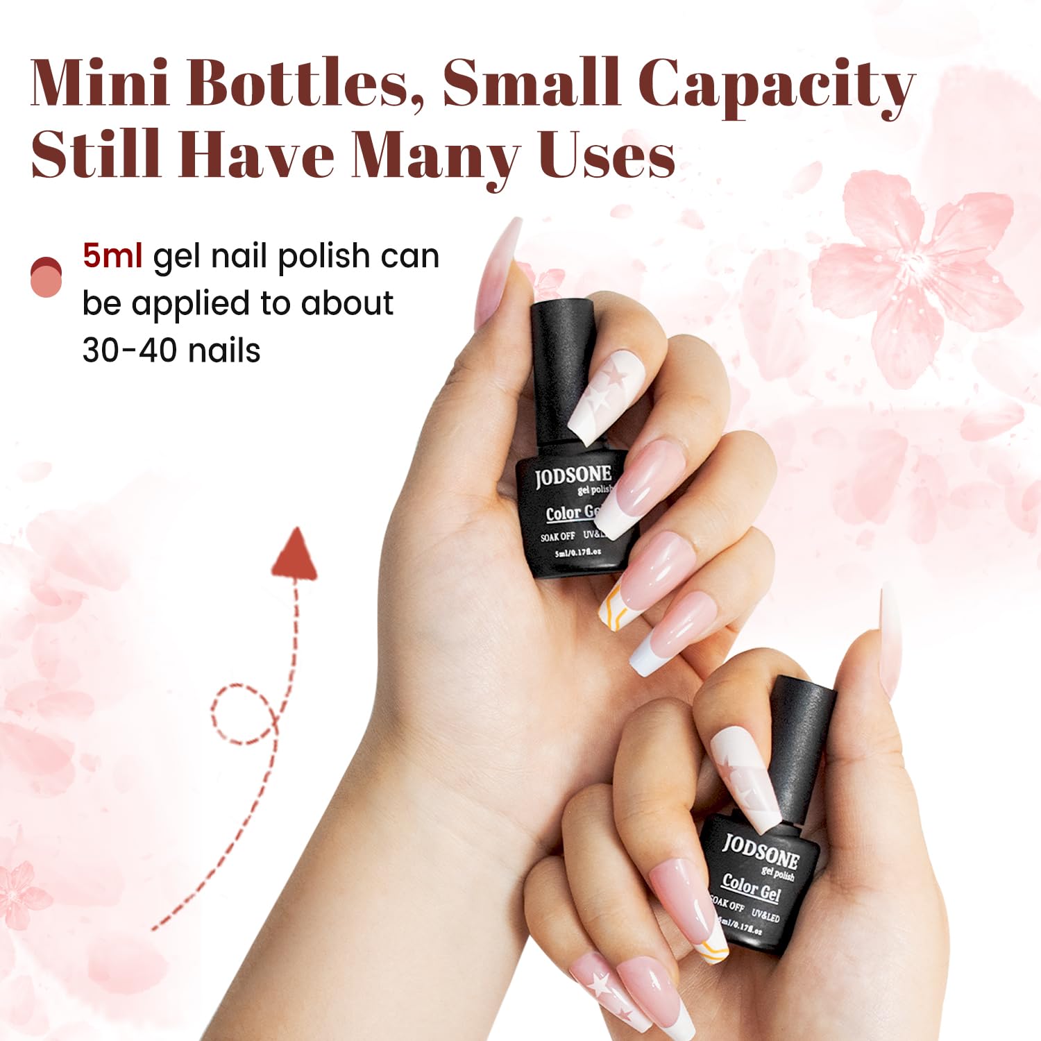 JODSONE 23 PCS Gel Nail Polish Set with Base Glossy and Matte Top Coat Multicolored Gel Nail Long Lasting Suitable for All Seasons - Image 8
