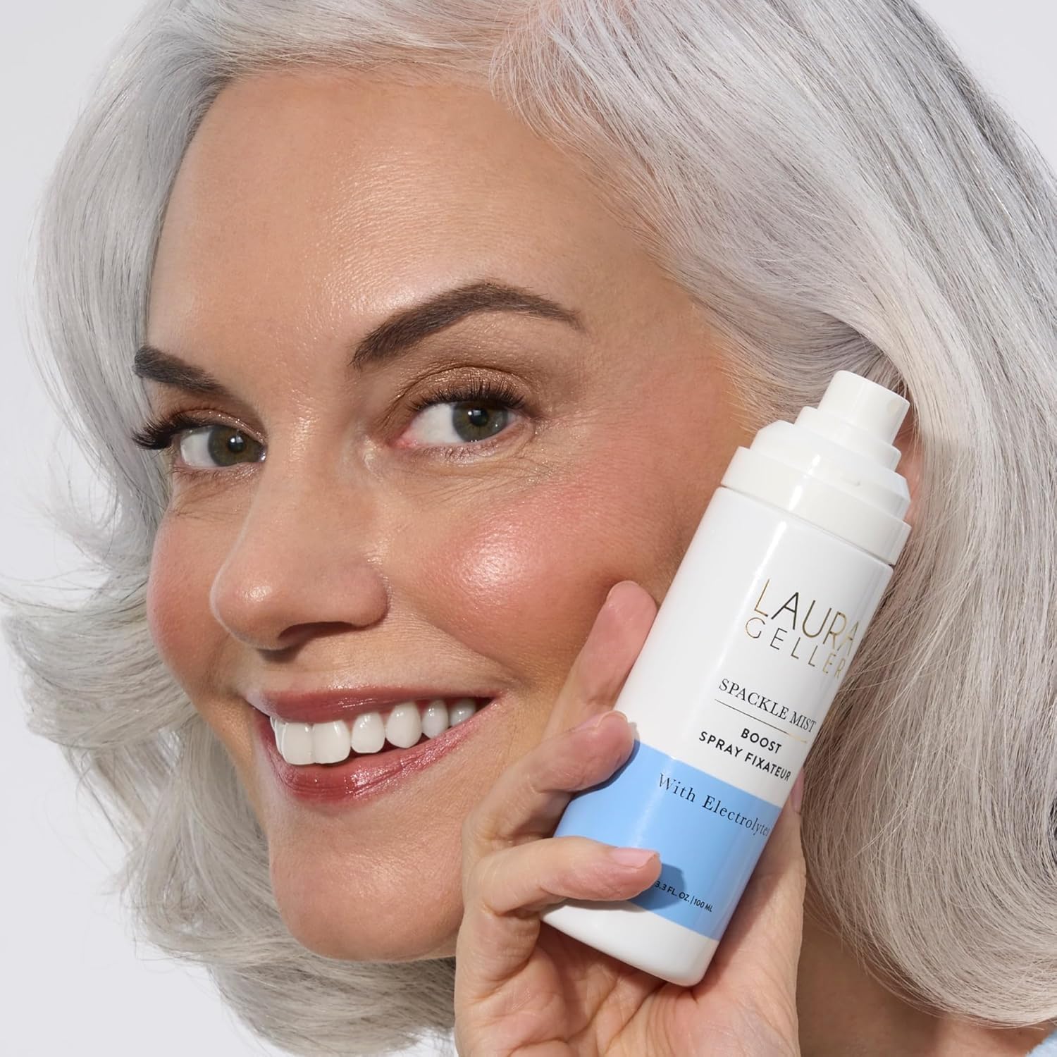 LAURA GELLER NEW YORK Spackle Mist Boost Setting Spray with Electrolytes - Long-Lasting Makeup Spray with Blue Light Protection - Dewy Skin Makeup Setting Spray - Image 4
