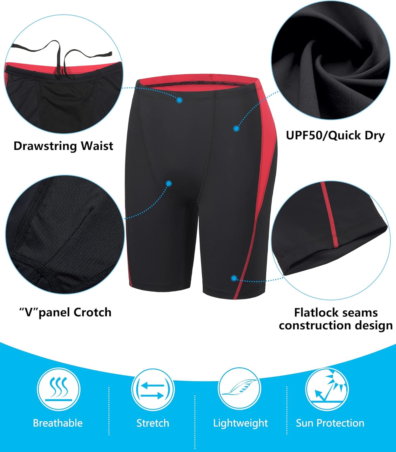 Boys Swim Jammers - Youth Competitive Swim Racing Team Swimming Shorts Swimsuit Trunks Bathing Suit Quick Dry UPF 50+ - Image 4