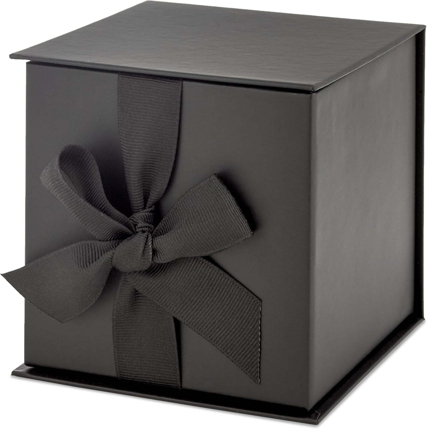 Hallmark Small Gift Box with Bow and Shredded Paper Fill (Black 4 inch Gift Box) for Weddings, Graduations, Birthdays, Father's Day, Groomsmen Gifts, All Occasion - Image 4
