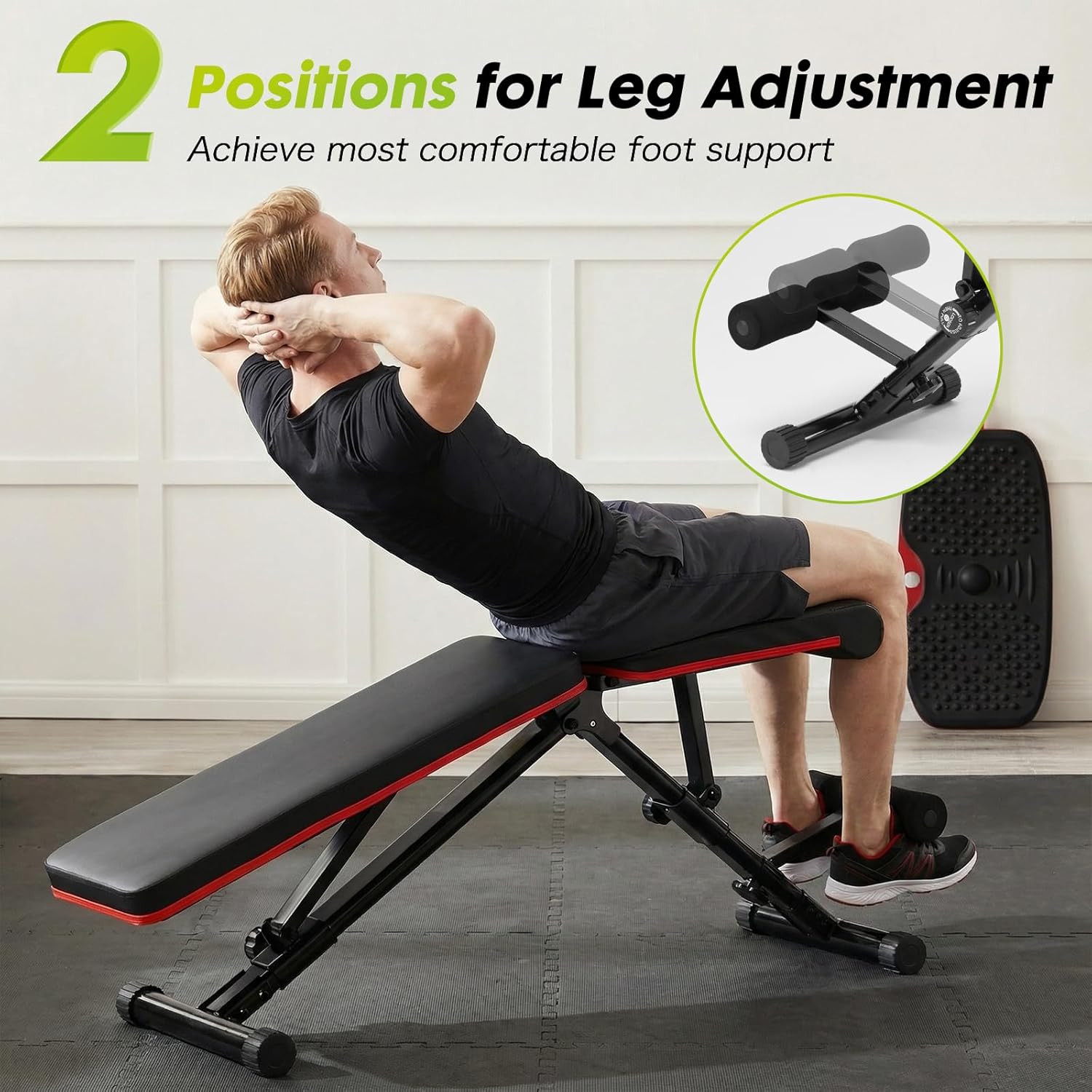 OLIXIS Adjustable Weight Bench for Full Body Strength Training, Foldable Workout Bench with Incline Flat Positions, 795 lbs Capacity Dumbbell Bench for Home Gym, Sit Up, Press, and Ab Exercises - Image 3