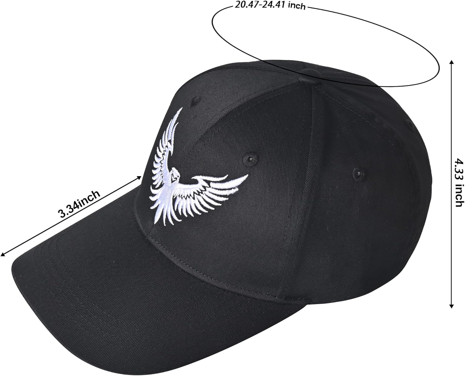 Panda/Eagle Baseball Cap for Women Men Adjustable Fit Structured Trendy Hat - Image 5