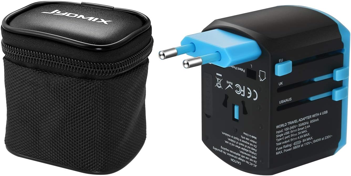 All in One Universal USB Travel Power Adapter with 3 USB Port and Type-C International Wall Charger Worldwide AC Power Plug 8 Pin AC Socket for Multi-Nation Travel UK, EU, AU, Asia - Image 9