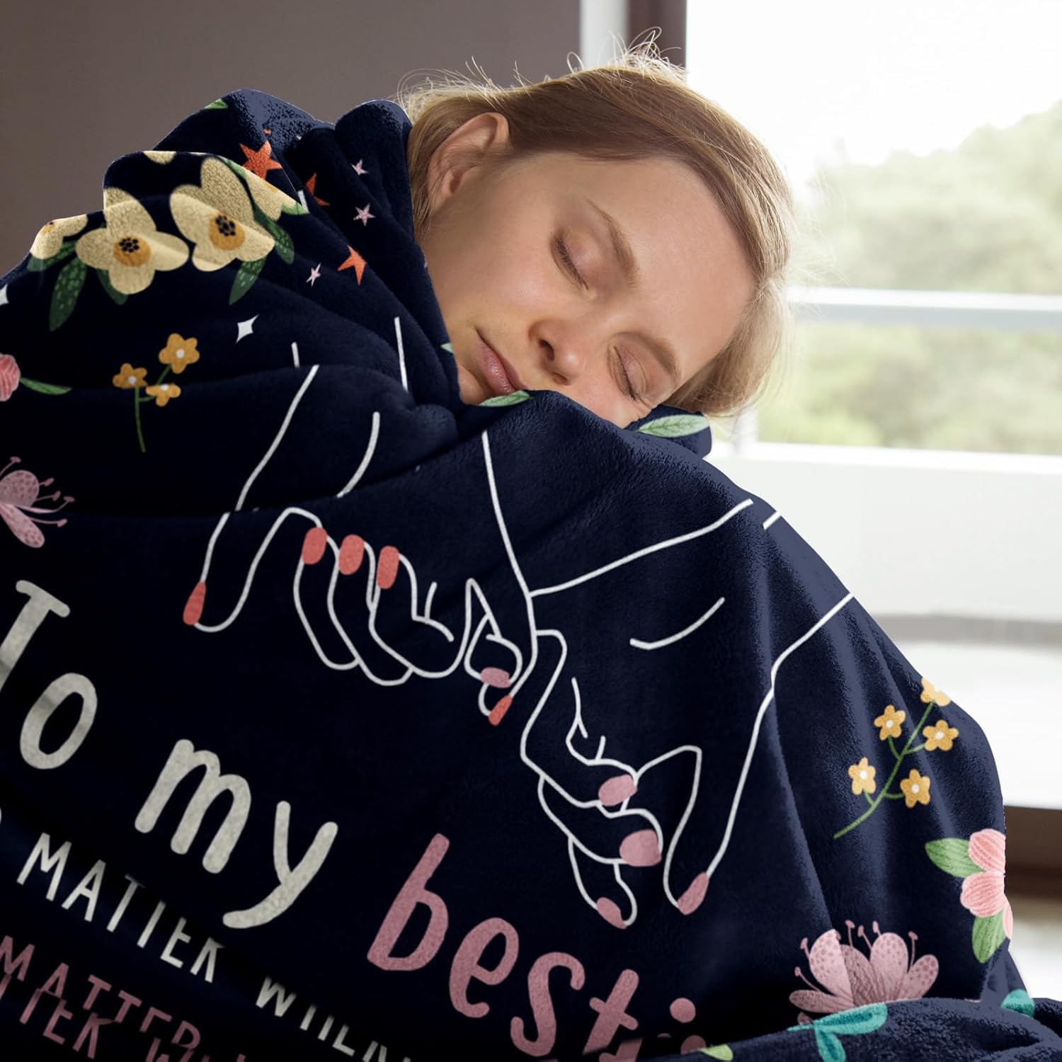 GiltGlimmer Friendship Gifts for Women, Best Friend Birthday Gifts for Women, Best Friend Blanket Gift, to My Bestie Throw Blanket for Mothers Day 60" x 50" - Image 3